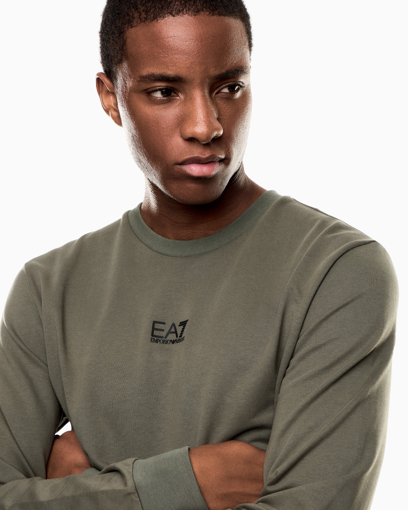 Core Identity cotton crew-neck sweatshirt Slide 4
