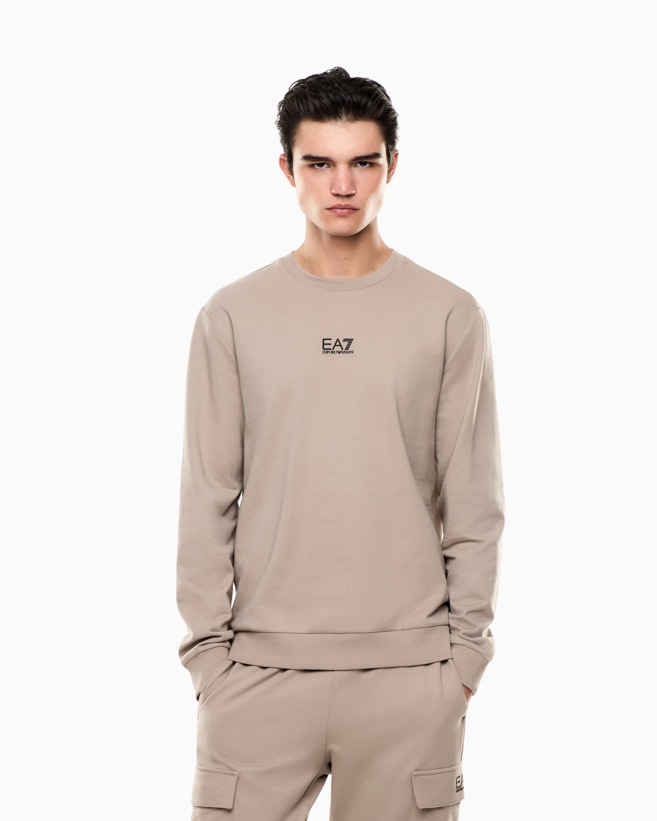 Core Identity cotton crew-neck sweatshirt Slide 3