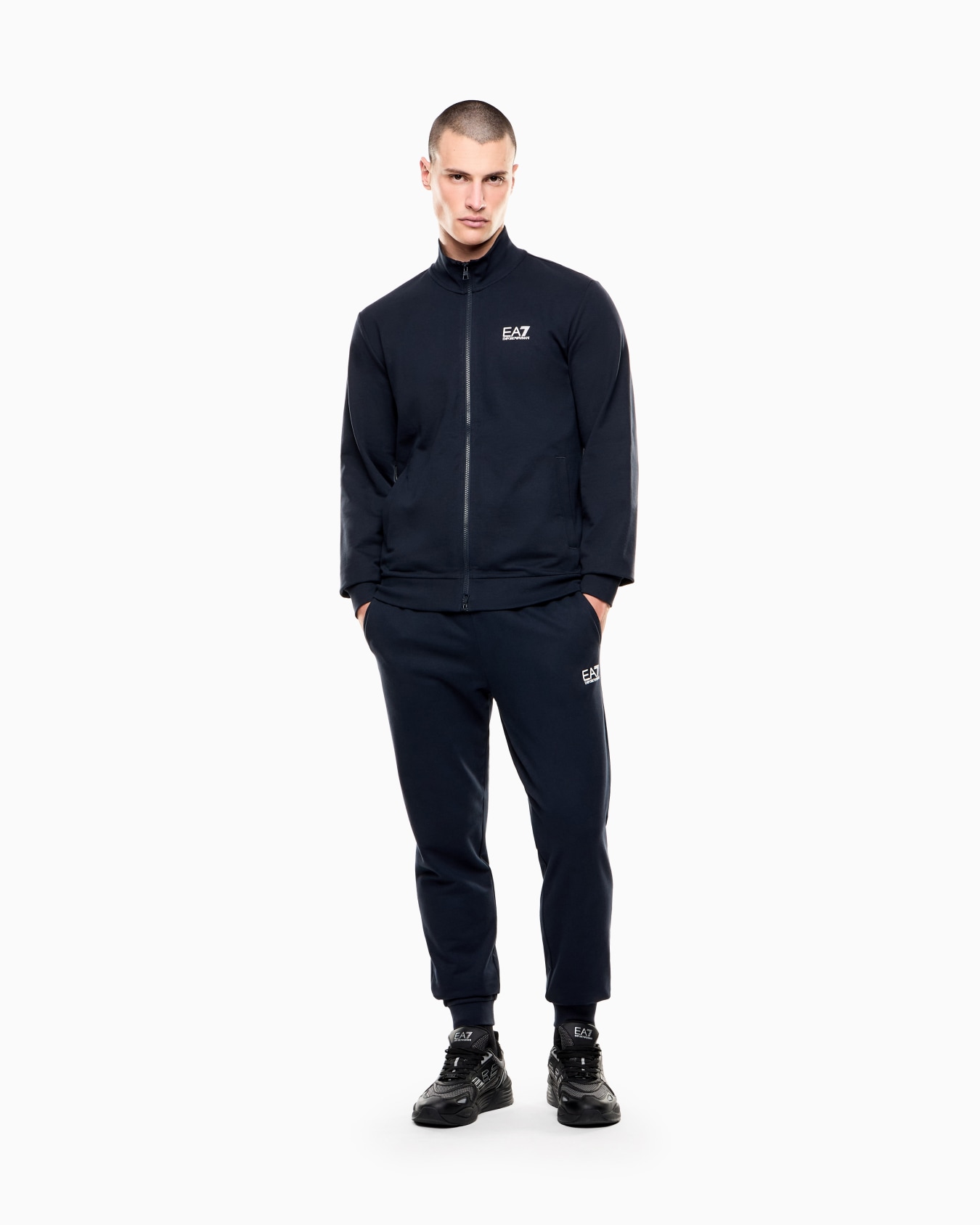 Core Identity cotton zip-up sweatshirt Slide 1