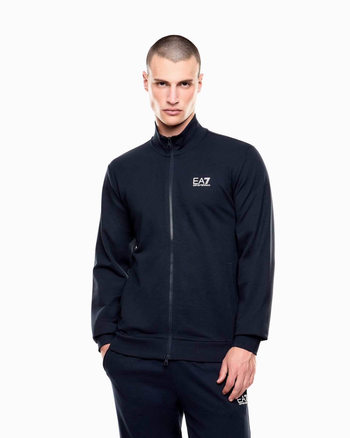 Core Identity cotton zip-up sweatshirt Slide 3