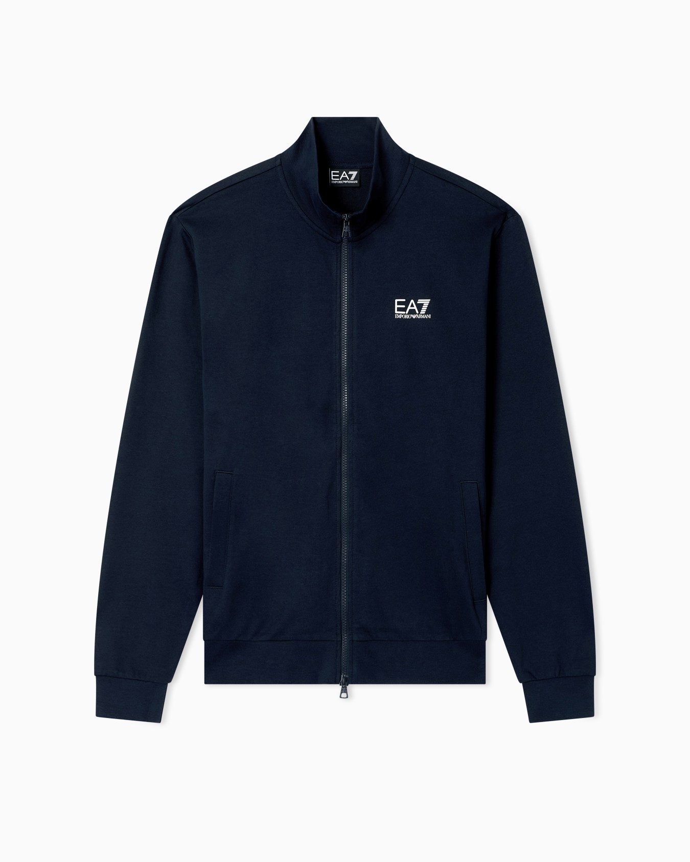 Sudadera tipo cárdigan de algodón Core Identity Diapositiva 0