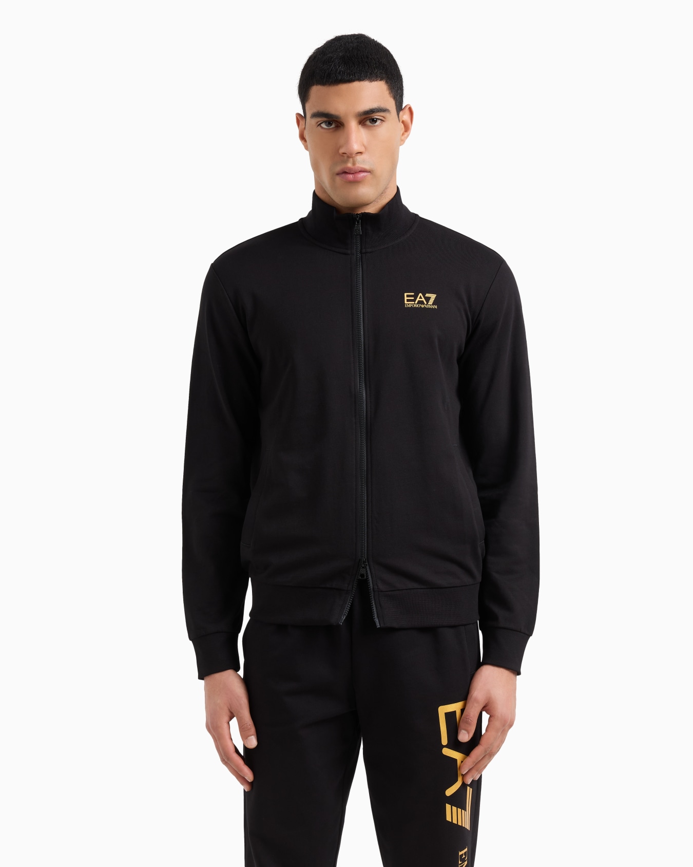 Sweat-shirt façon cardigan en coton Core Identity Diapositive 3