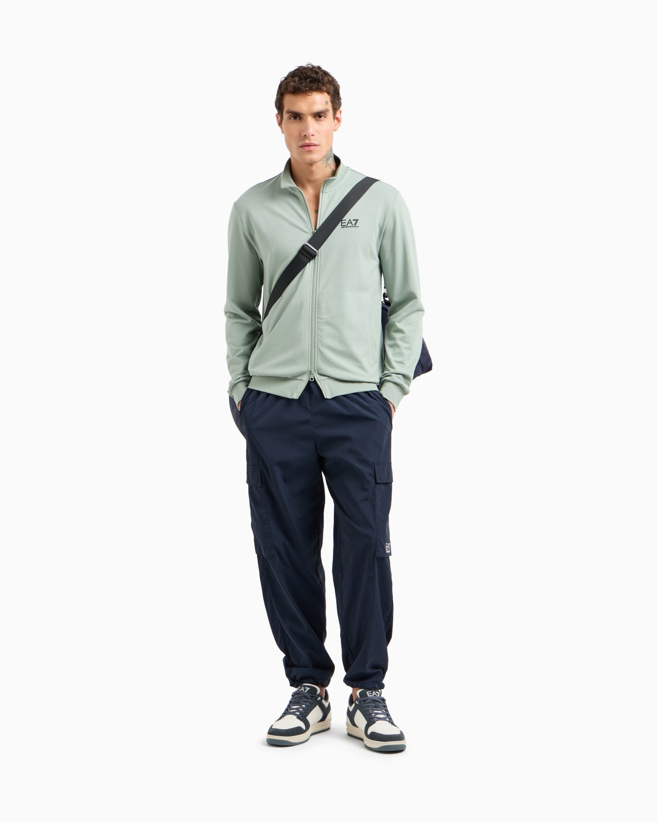 Core Identity cotton zip-up sweatshirt Slide 1