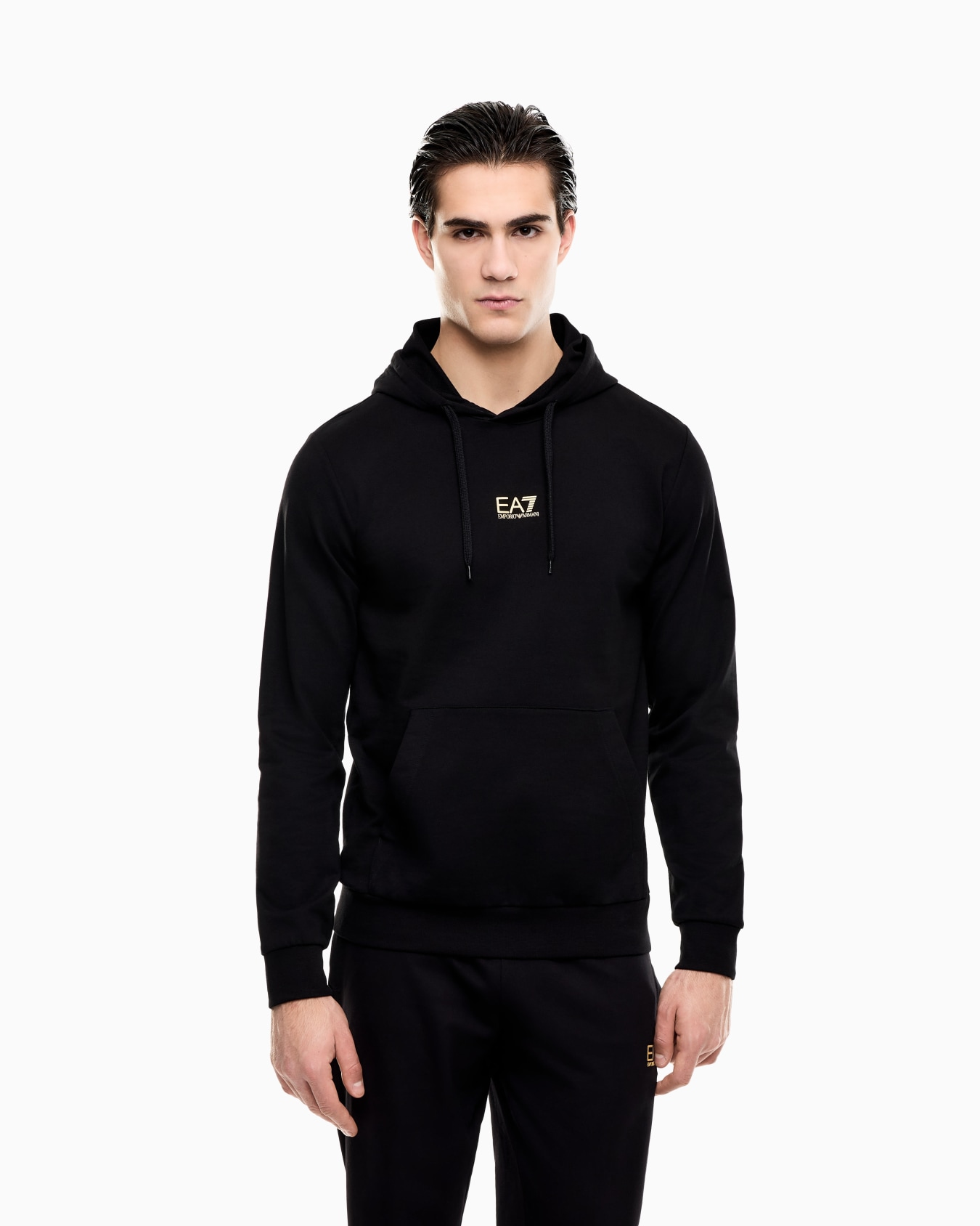 Core Identity cotton hooded sweatshirt Slide 3