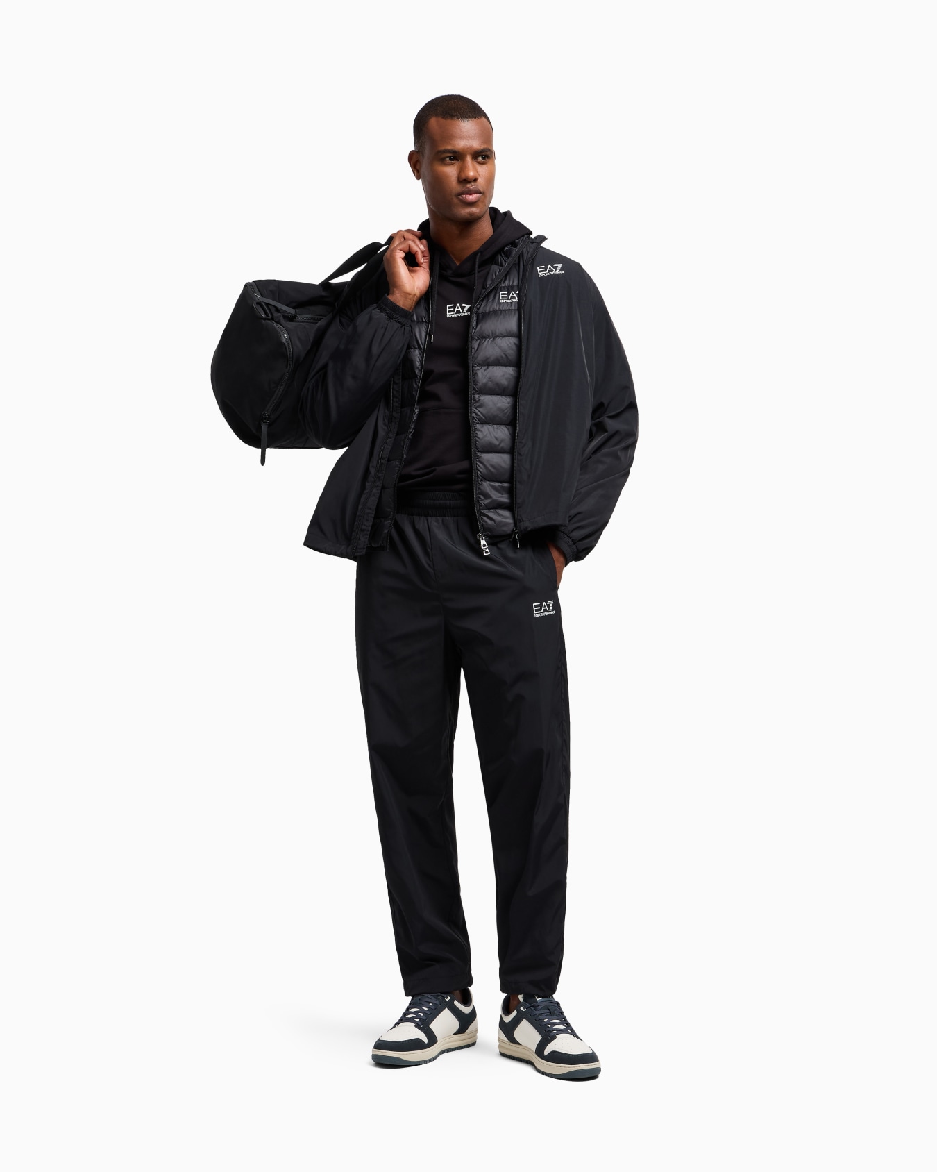 Core Identity cotton hooded sweatshirt Slide 1