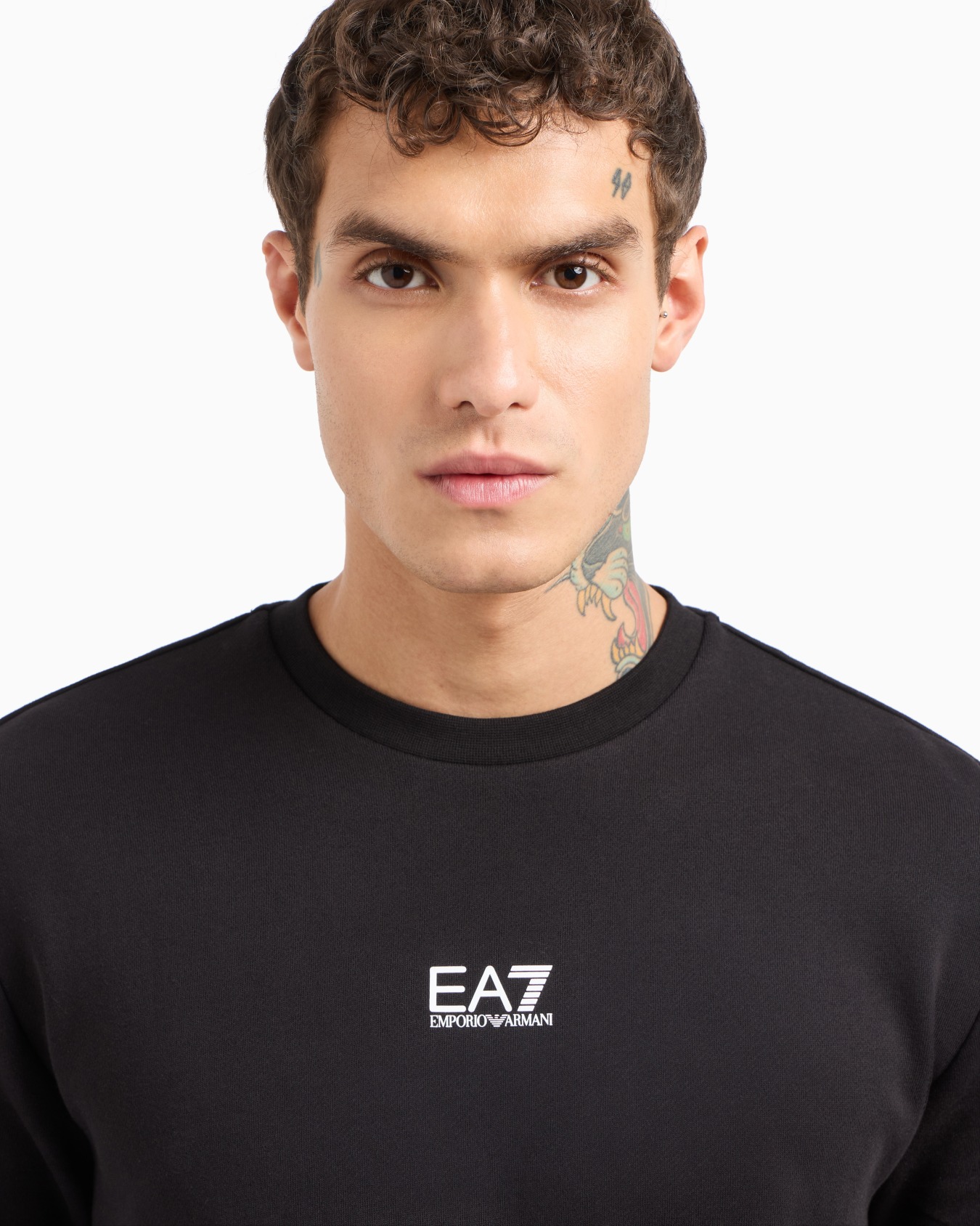 Sudadera de cuello redondo de mezcla de algodón Core Identity Diapositiva 4