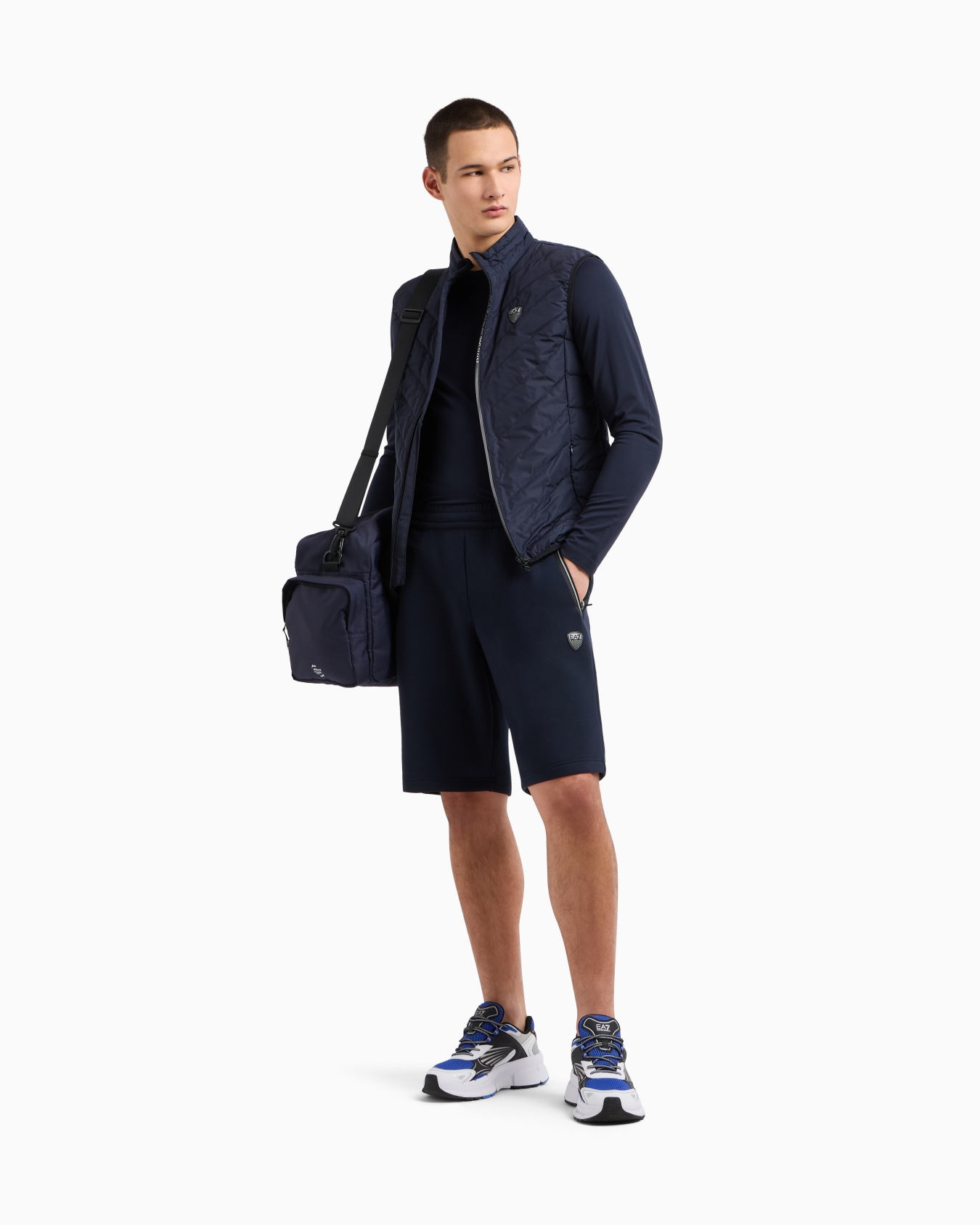 Packable technical fabric padded gilet Slide 1