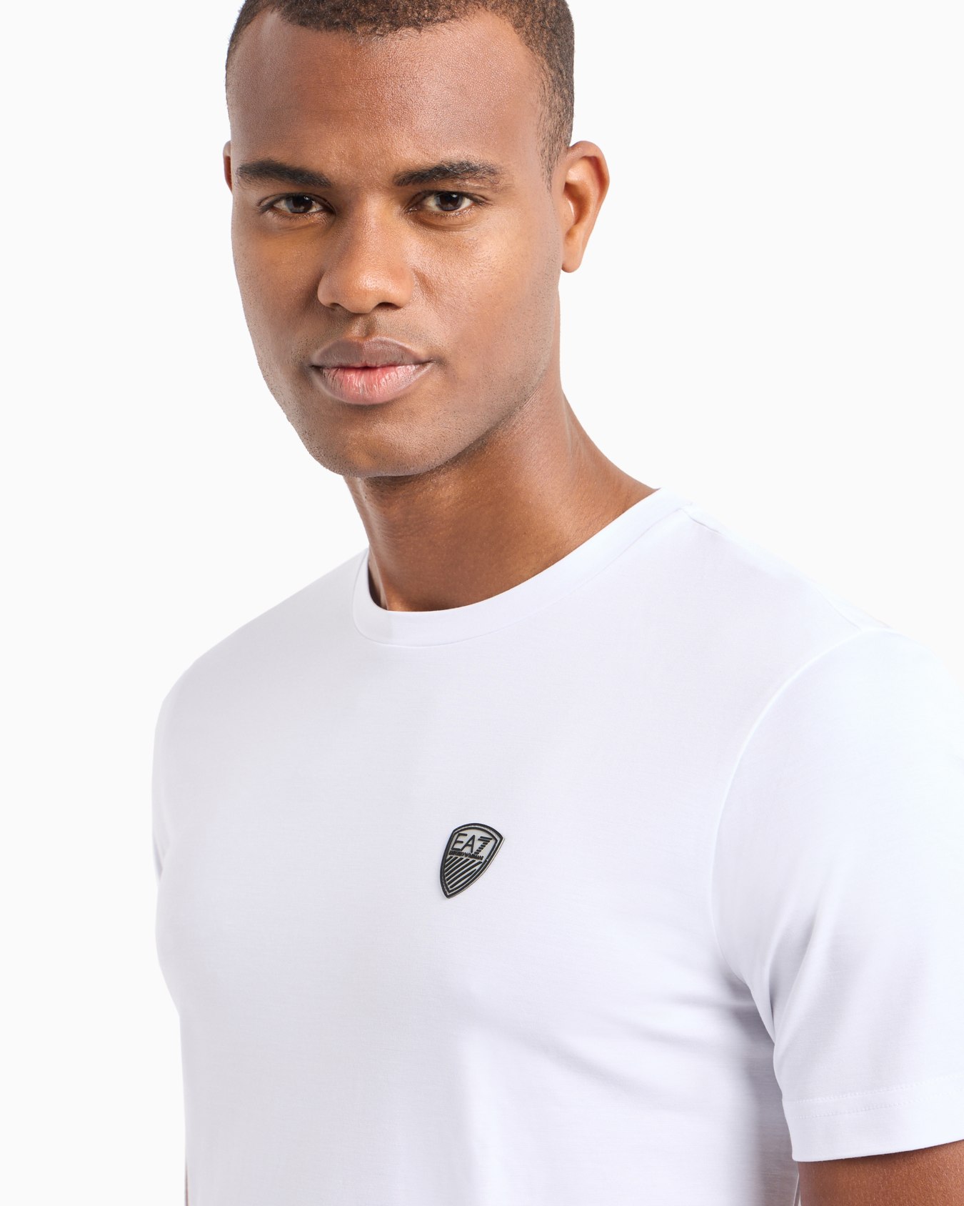 Premium Shield viscose-blend crew-neck T-Shirt Slide 4