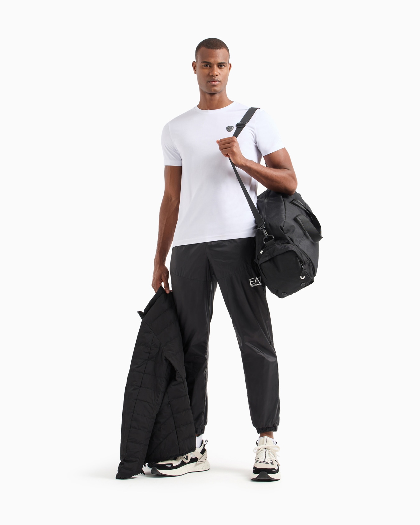 Premium Shield viscose-blend crew-neck T-Shirt Slide 1