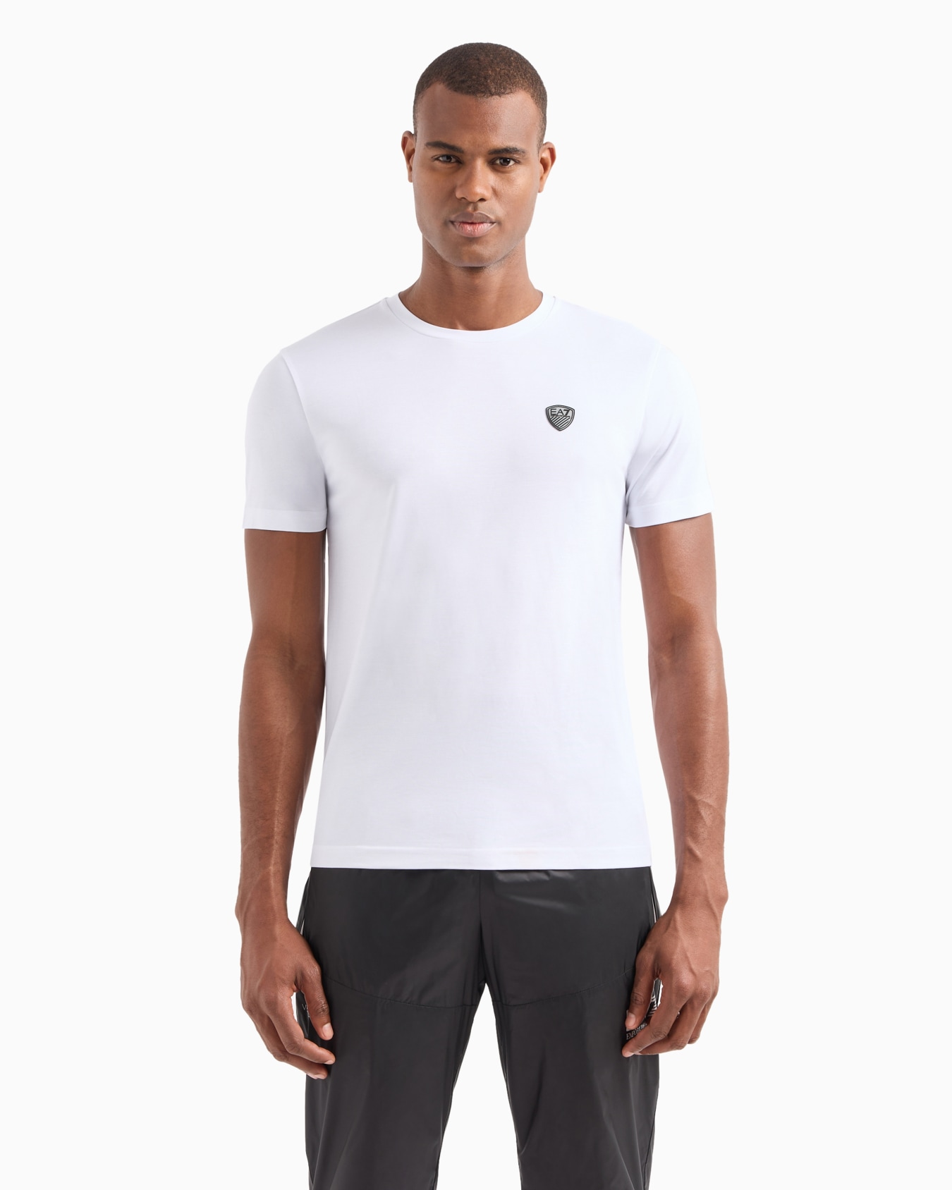 Premium Shield viscose-blend crew-neck T-Shirt Slide 3