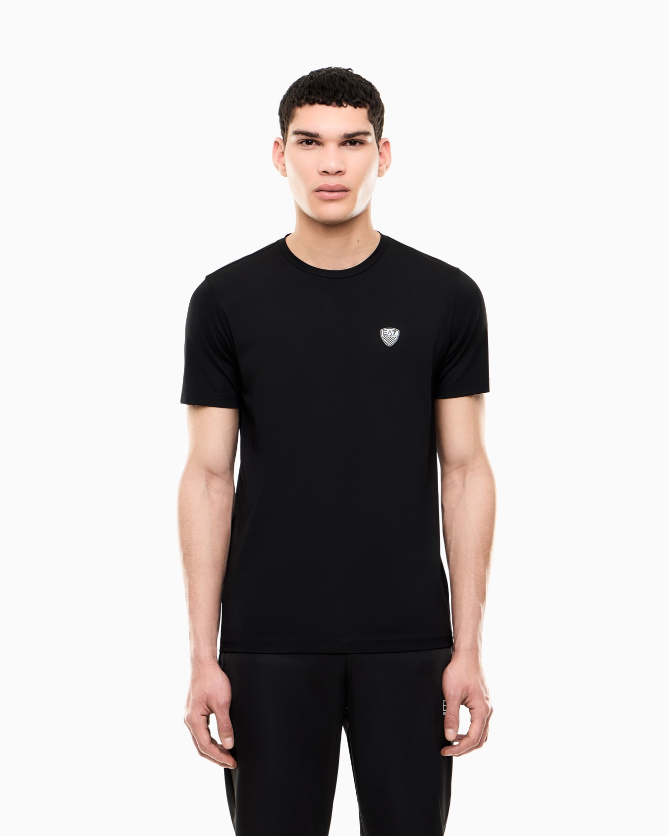 T-shirt girocollo Premium Shield in misto viscosa Slide 3