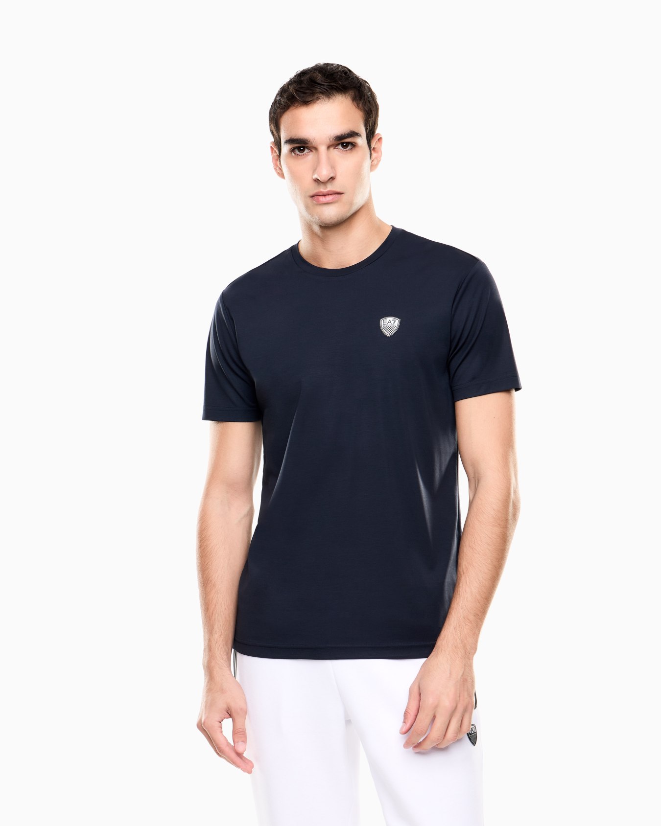 Premium Shield viscose-blend crew-neck T-Shirt Slide 3