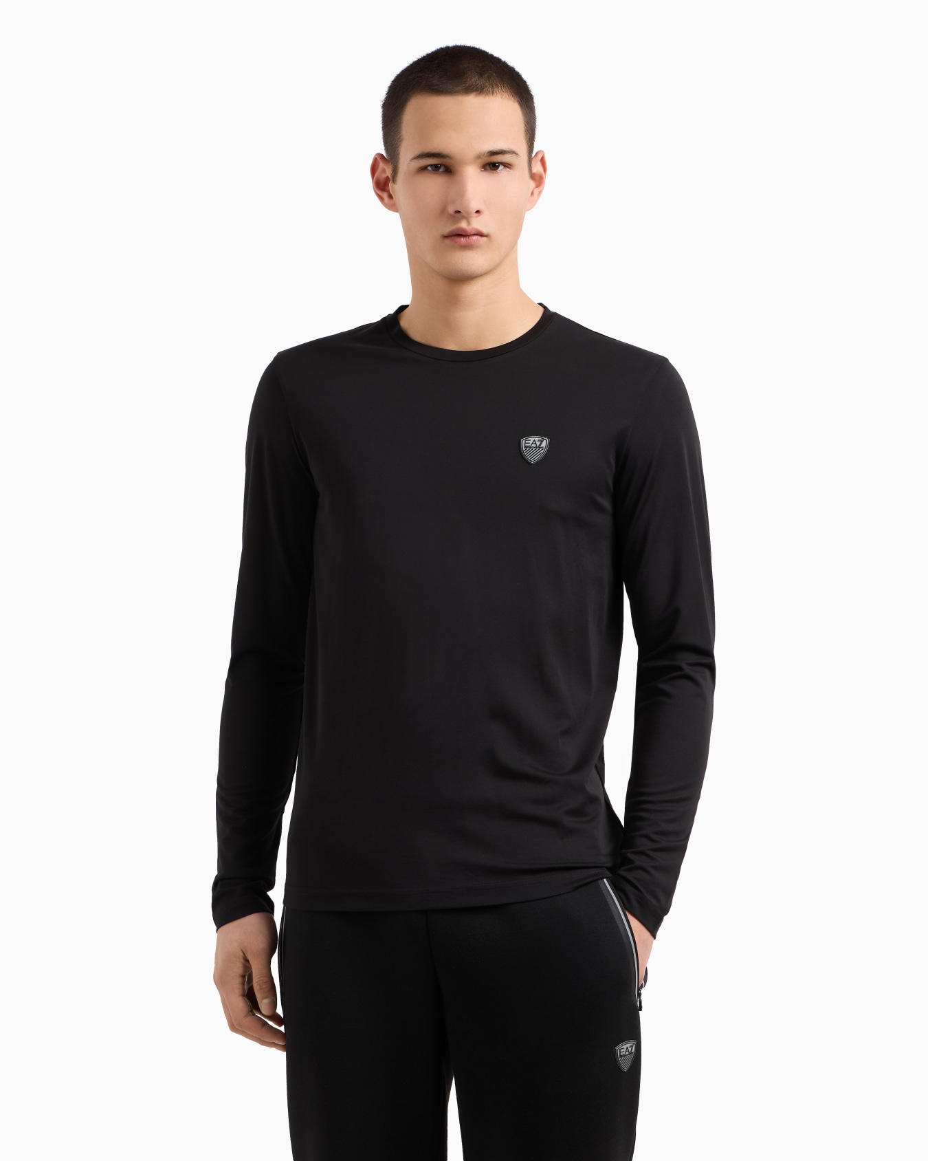 Stretch-jersey, long-sleeved T-shirt Slide 3