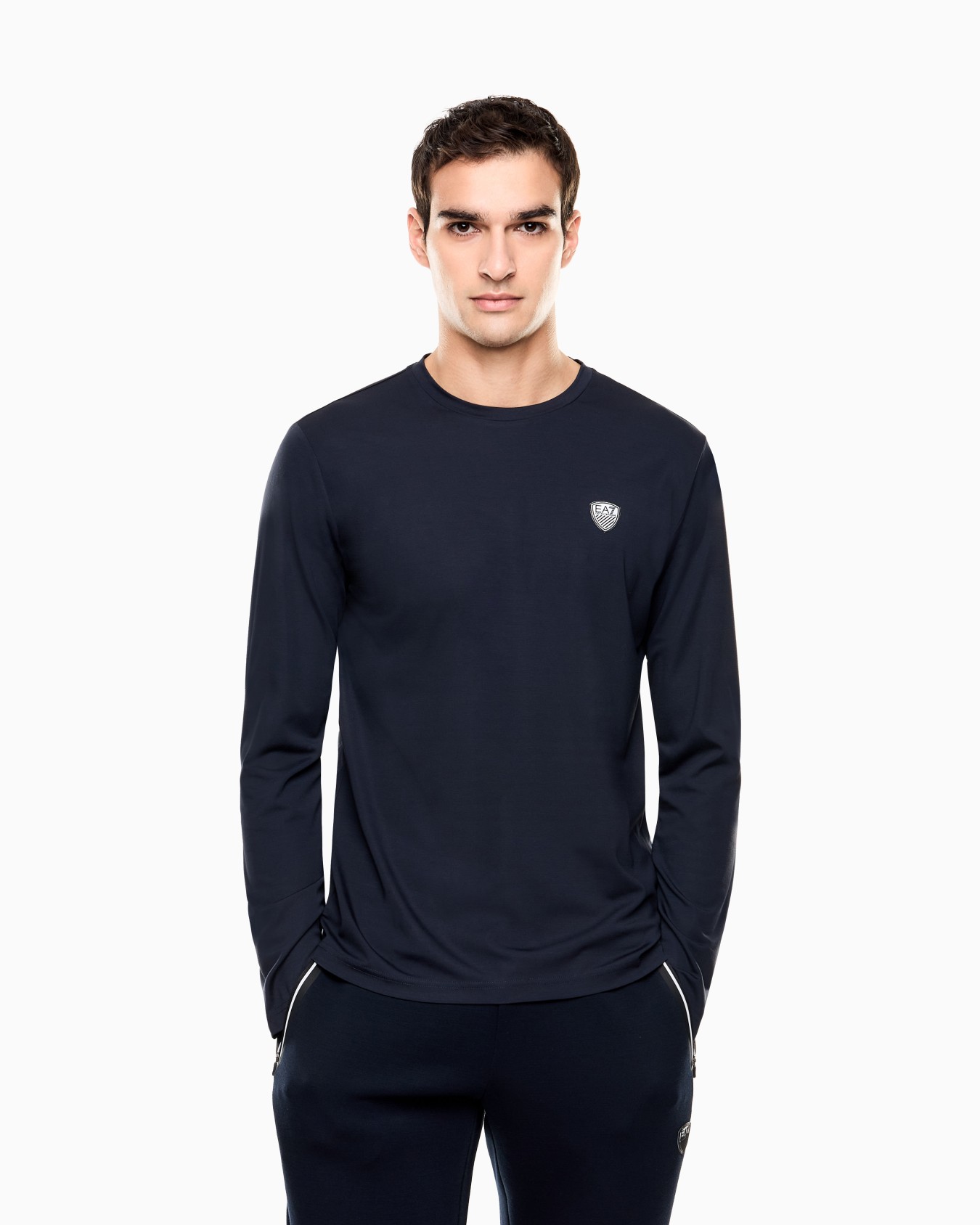 Stretch-jersey, long-sleeved T-shirt Slide 3