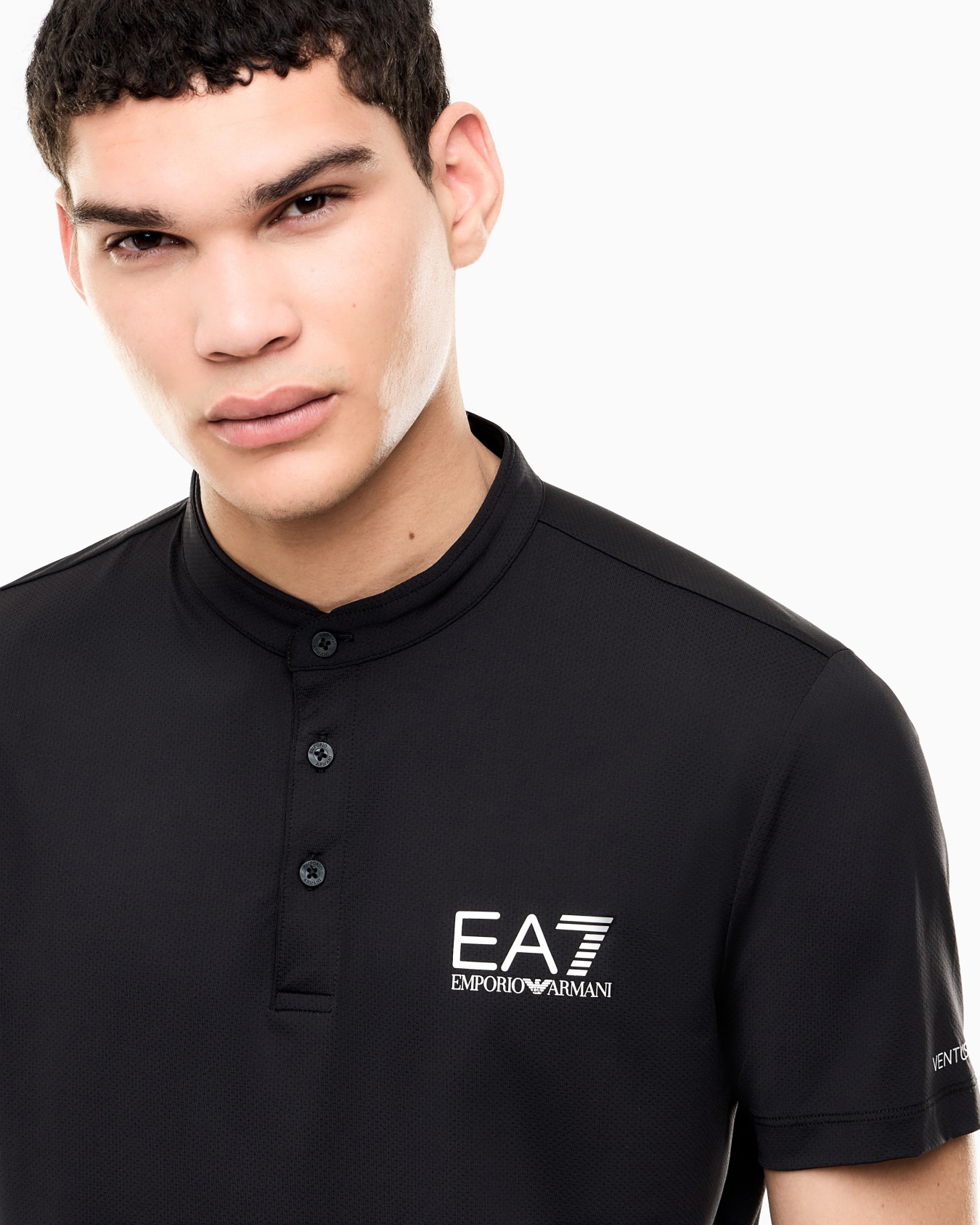 Tennis Pro Henley-collar polo shirt in VENTUS7 technical fabric Slide 5