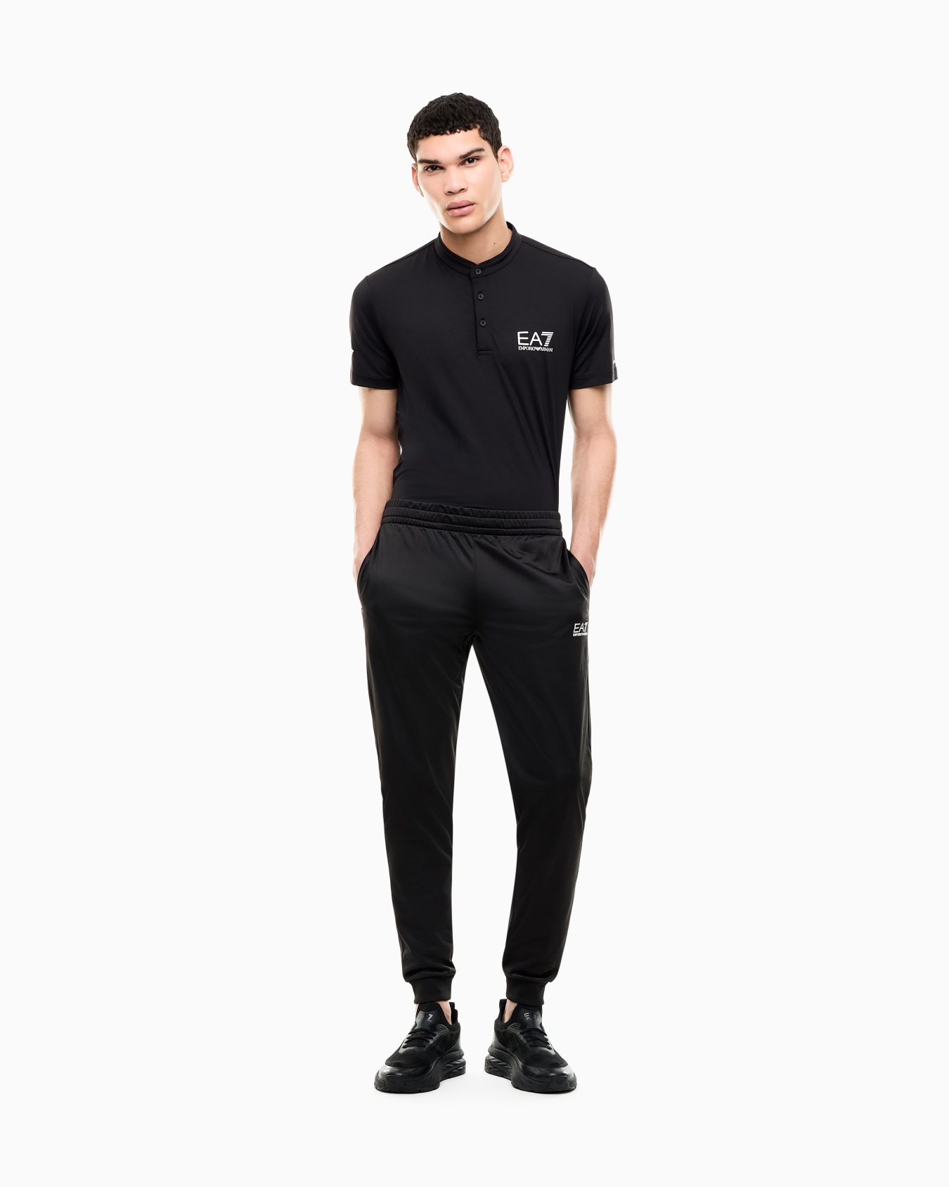 Tennis Pro Henley-collar polo shirt in VENTUS7 technical fabric Slide 1