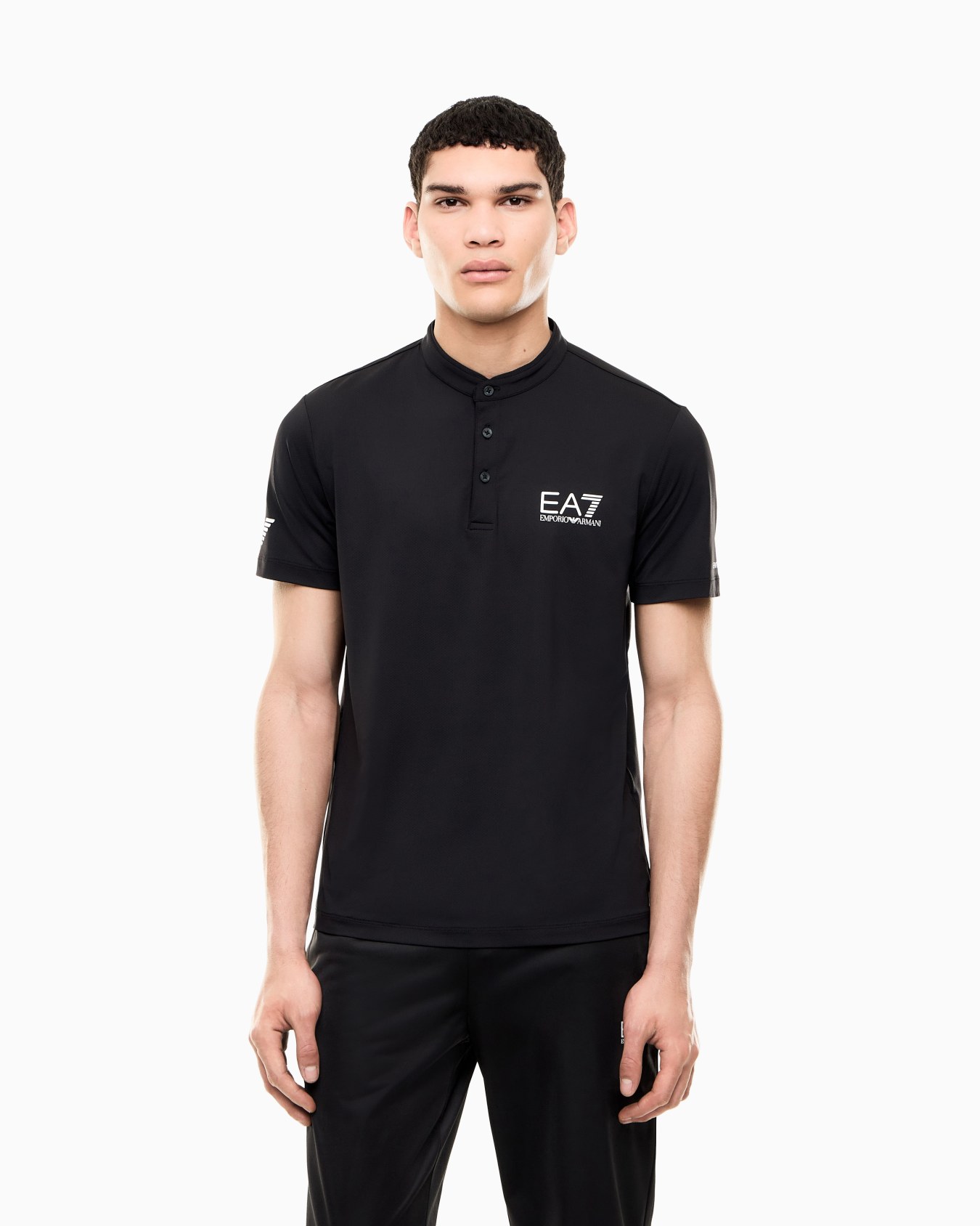 Tennis Pro Henley-collar polo shirt in VENTUS7 technical fabric Slide 3