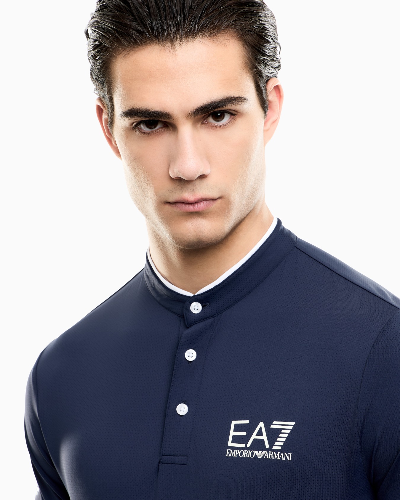 Tennis Pro Henley-collar polo shirt in VENTUS7 technical fabric Slide 6