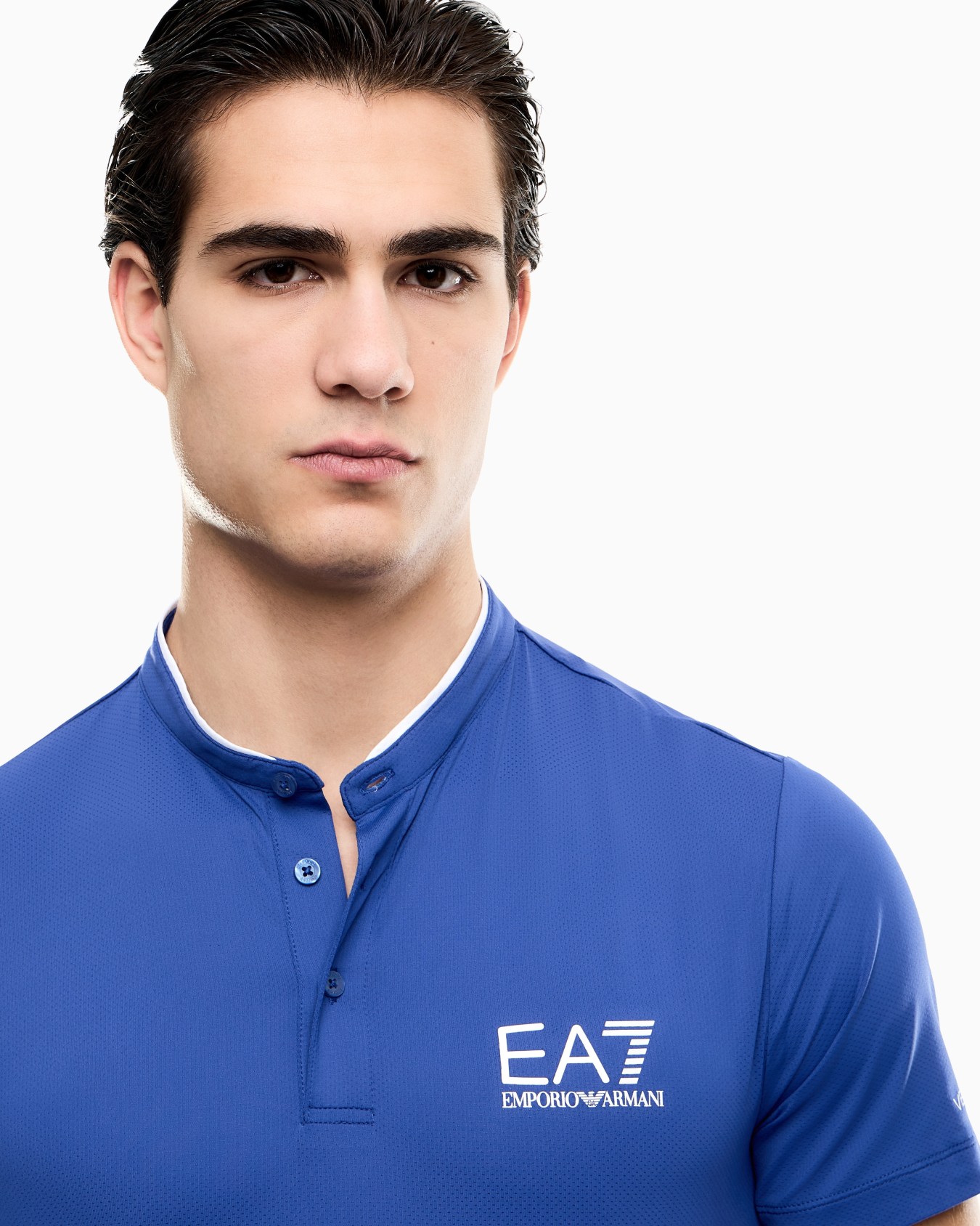 Tennis Pro Henley-collar polo shirt in VENTUS7 technical fabric Slide 5