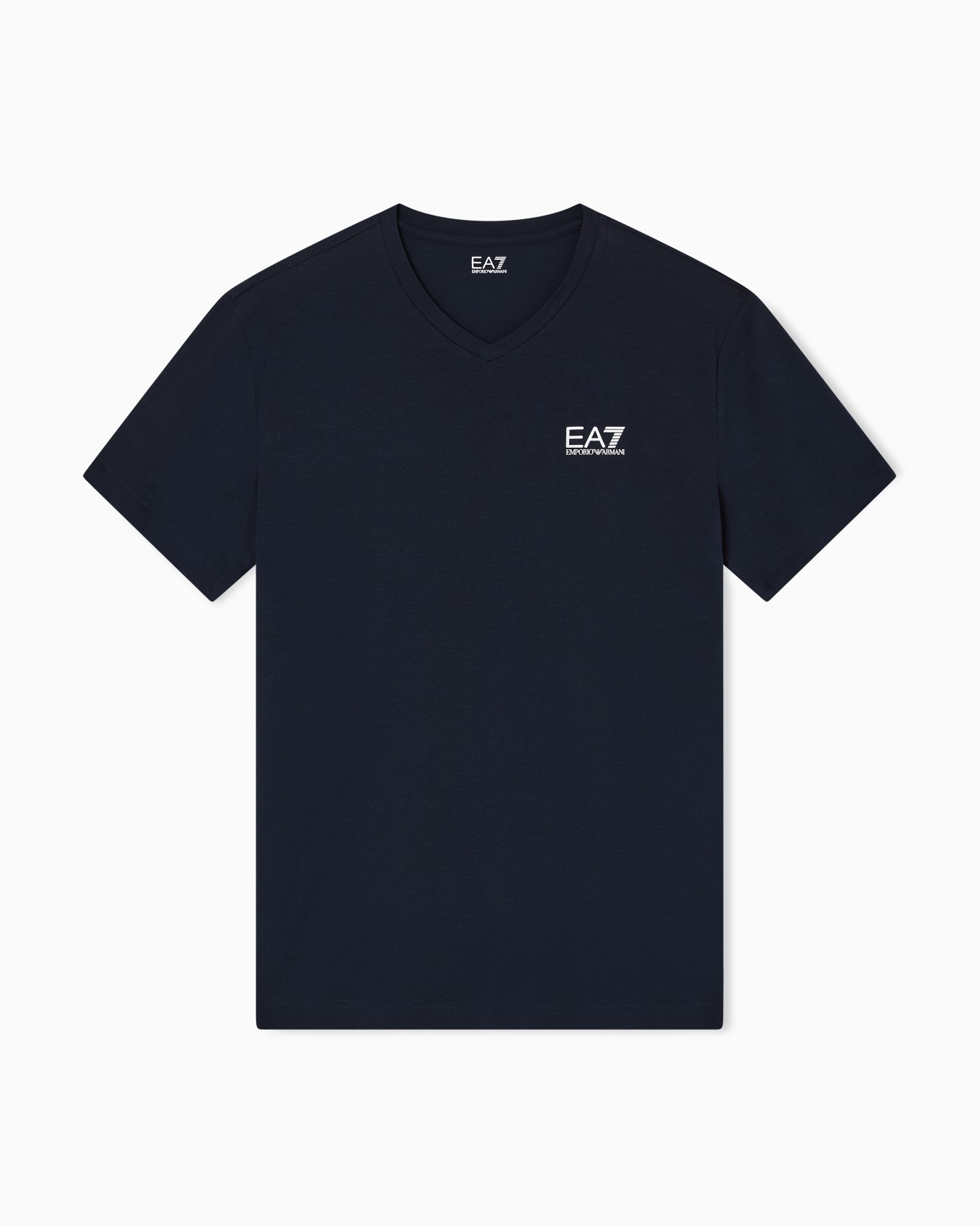 Core Identity T-Shirt mit V-Ausschnitt aus Baumwollstretch-Jersey Folie 0