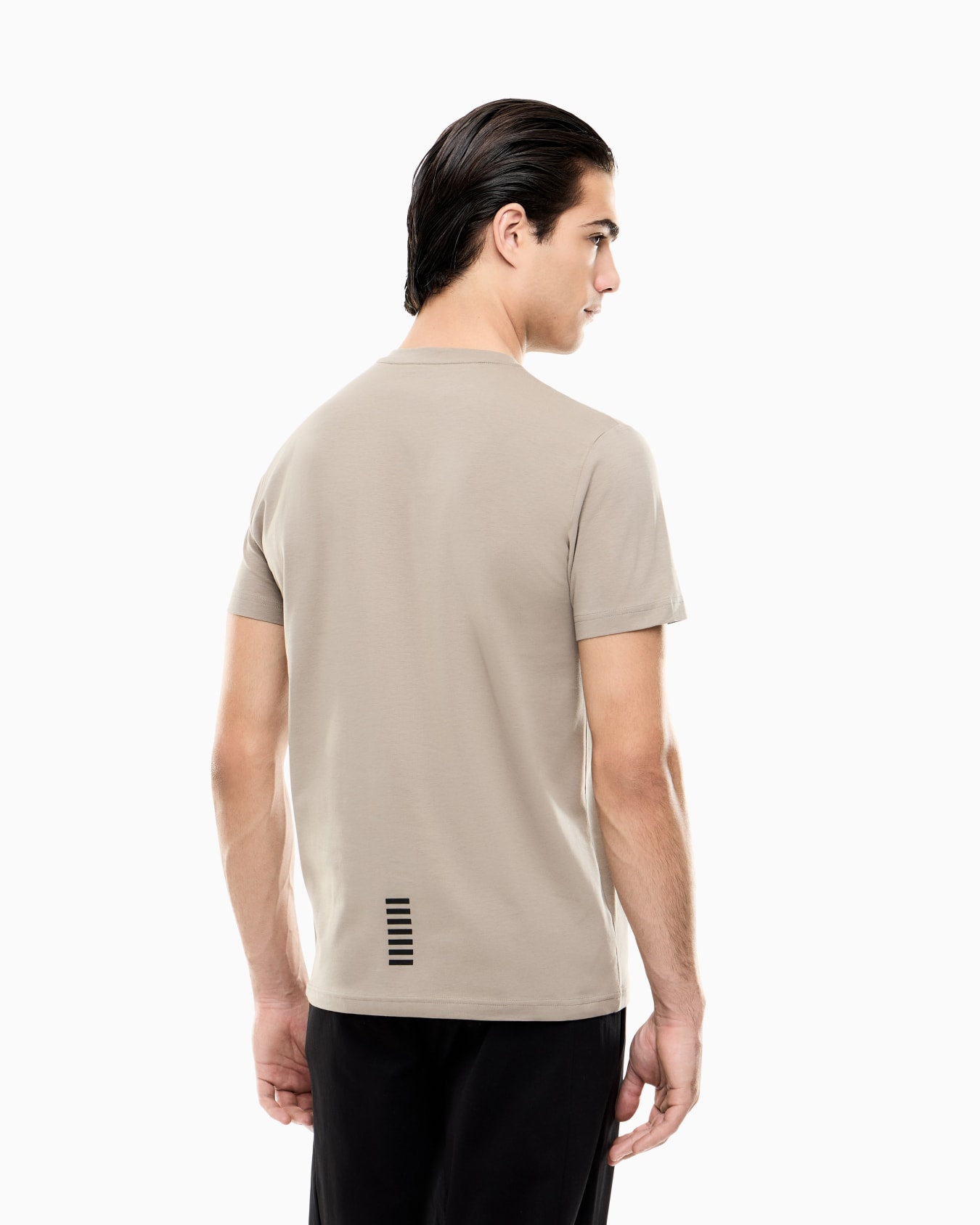 Camiseta de algodón elástico Core Identity de cuello pico Diapositiva 3