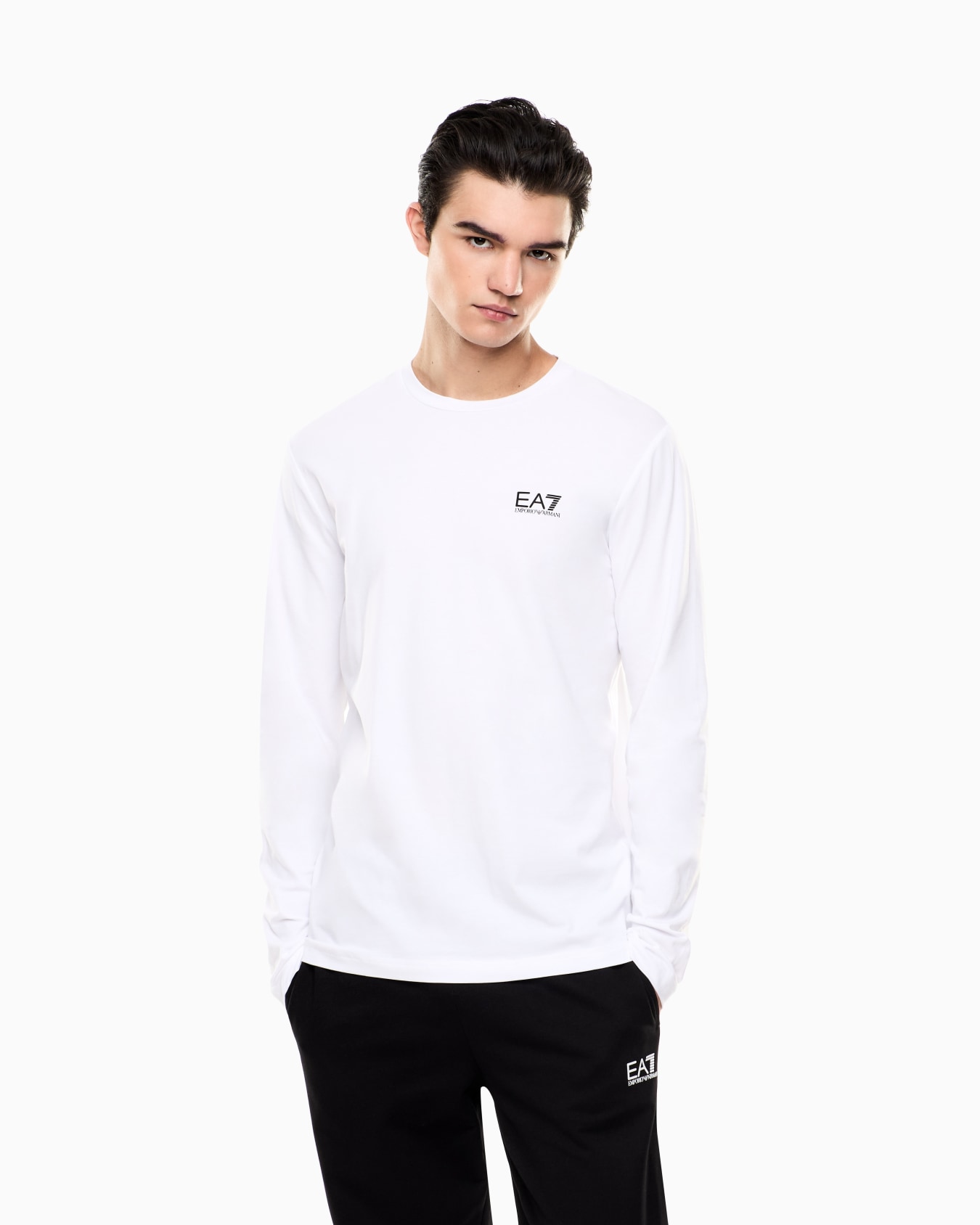 Camiseta de manga larga de algodón Core Identity Diapositiva 3