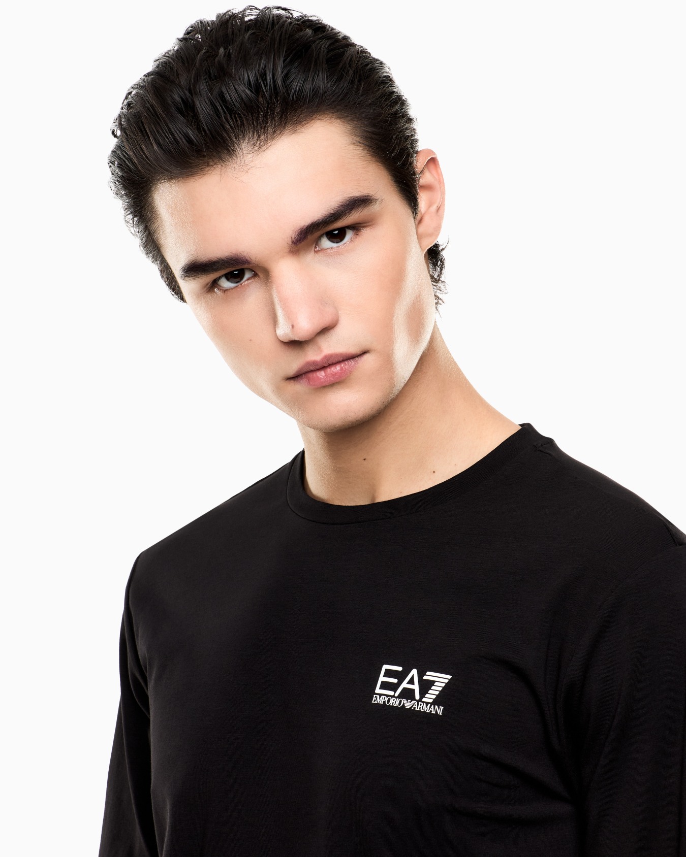 Long-sleeved cotton Core Identity T-shirt Slide 4