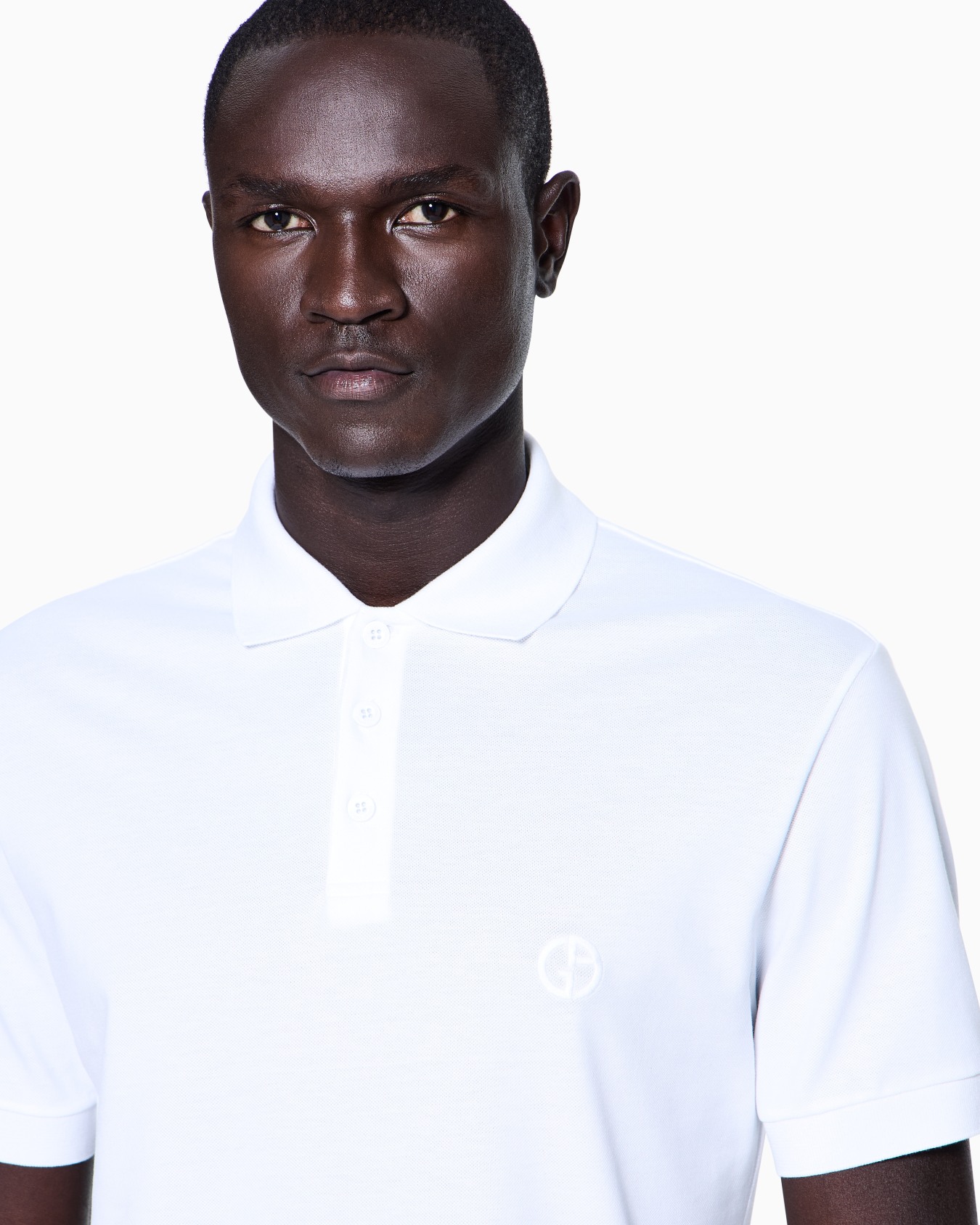 Stretch cotton piqué polo shirt Slide 4