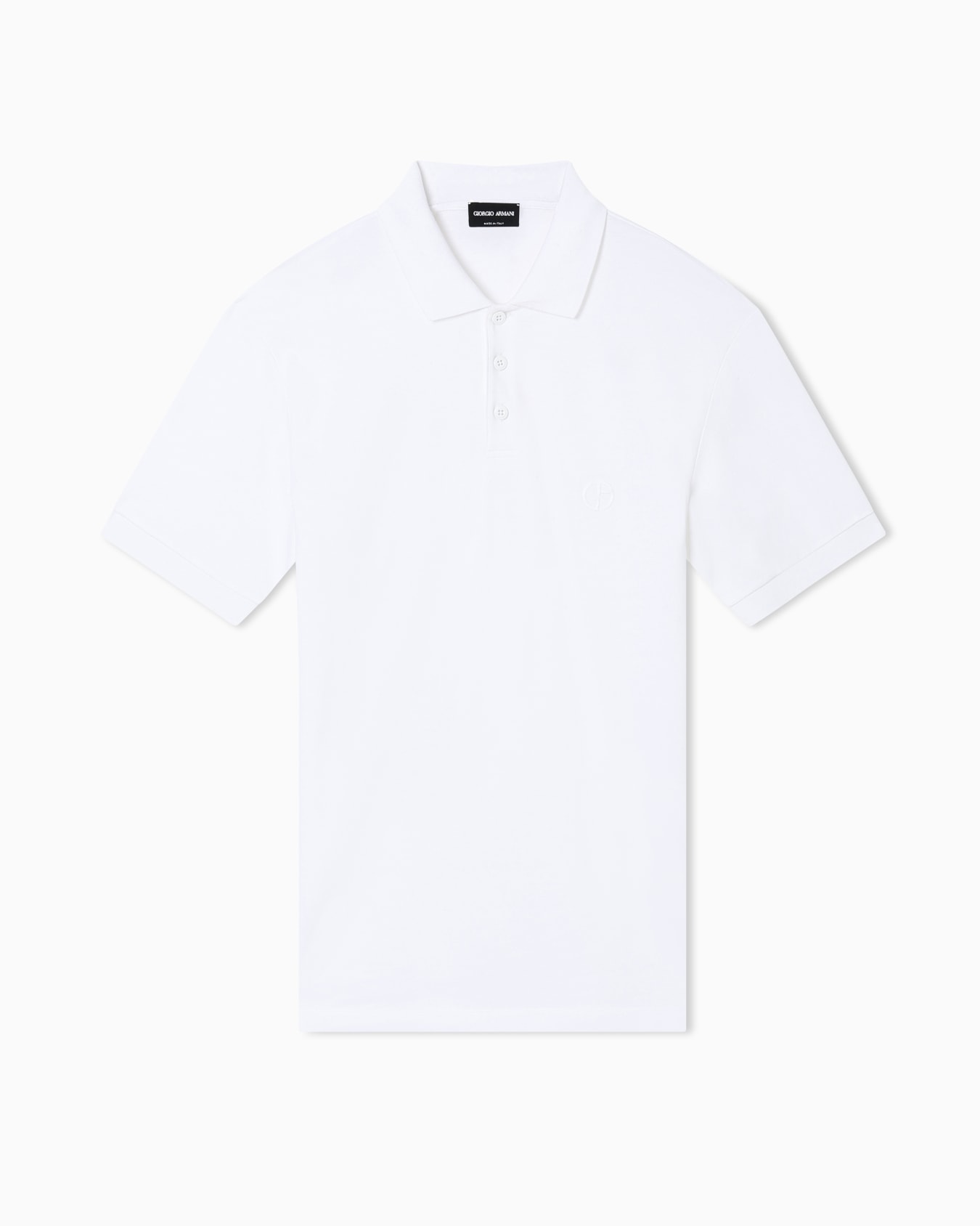 Polo de piqué de algodón elástico Diapositiva 0