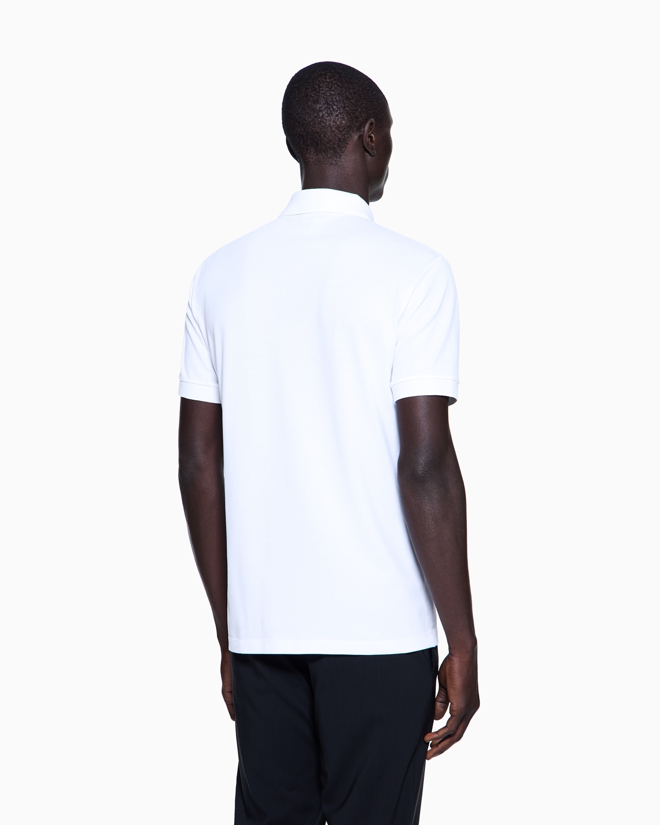 Stretch cotton piqué polo shirt Slide 2