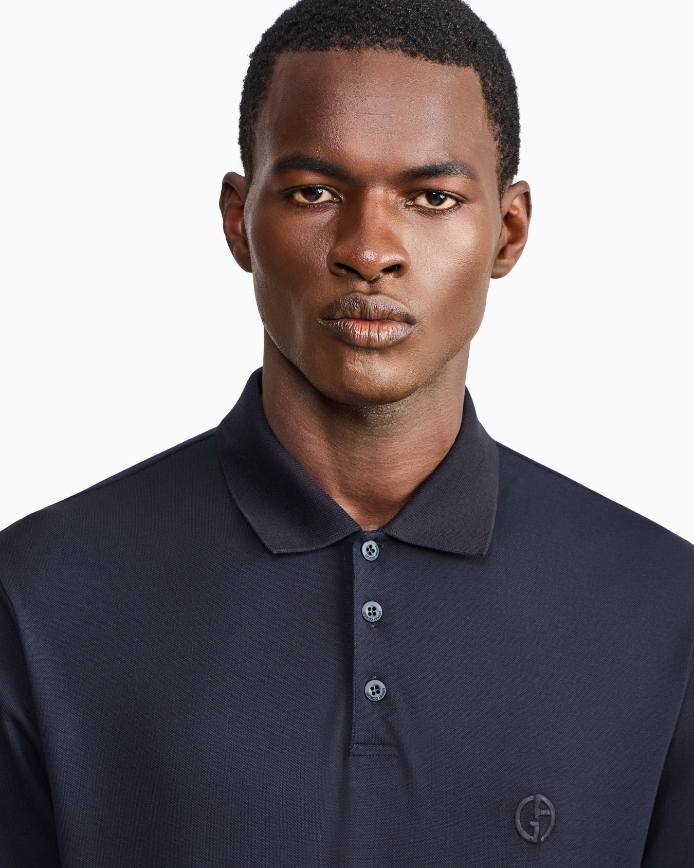 Stretch cotton piqué polo shirt Slide 6