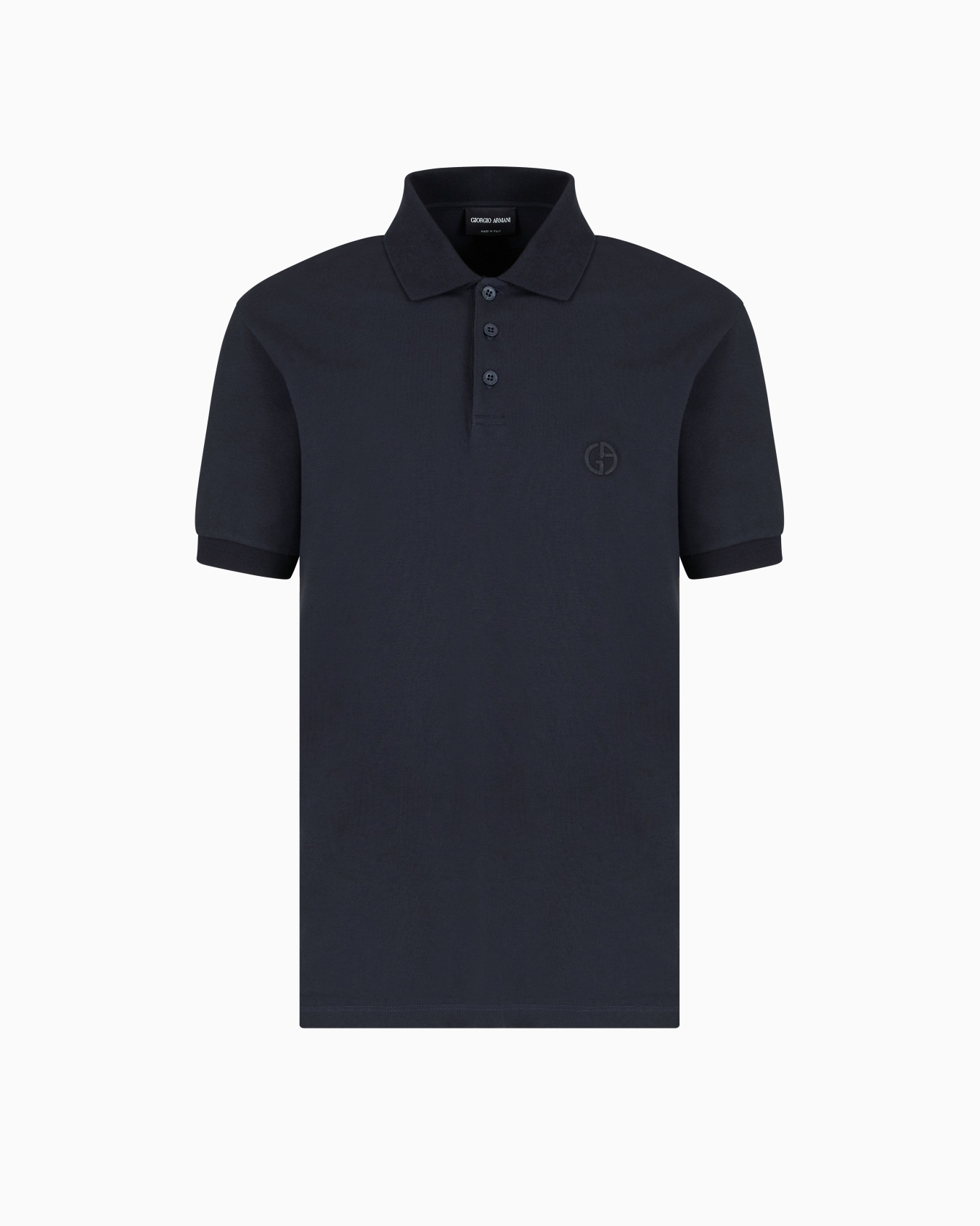 Stretch cotton piqué polo shirt Slide 0