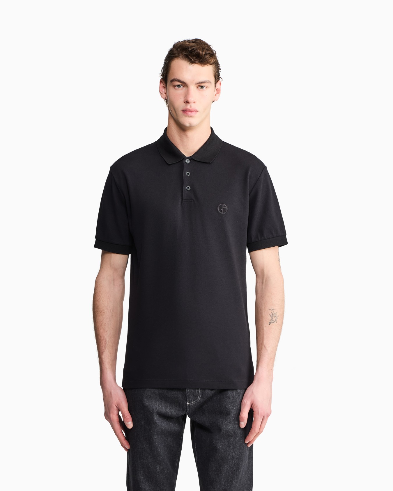 Polo en piqué de coton stretch Diapositive 3