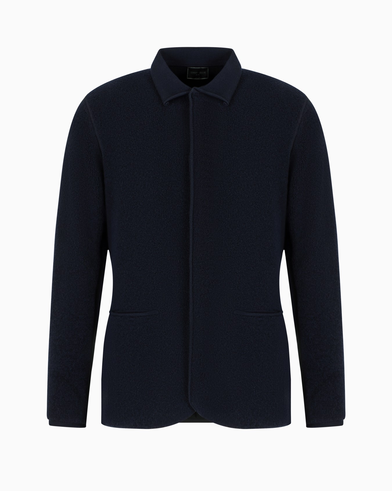 Icon single-breasted jacket in loop-stitch cashmere Slide 0