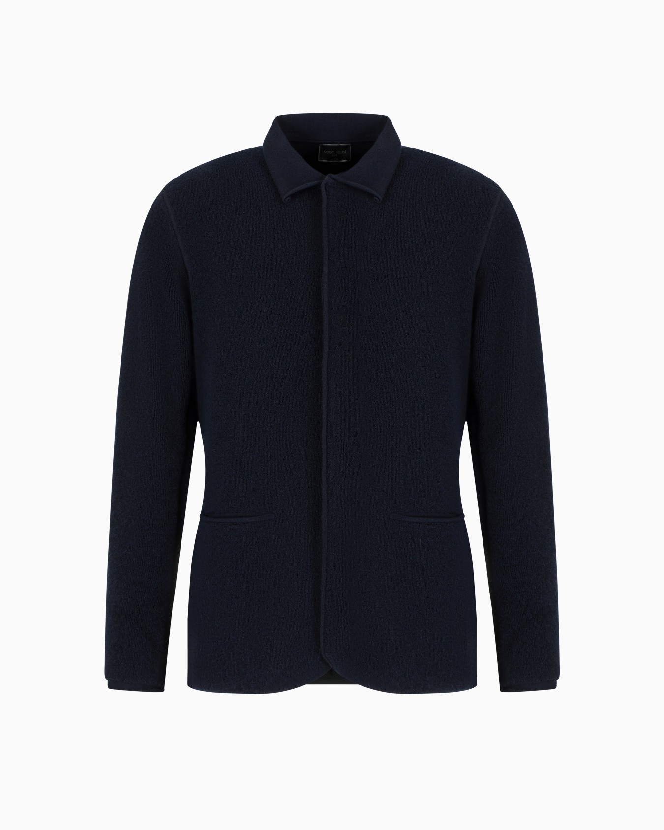 Icon single-breasted jacket in loop-stitch cashmere Slide 0