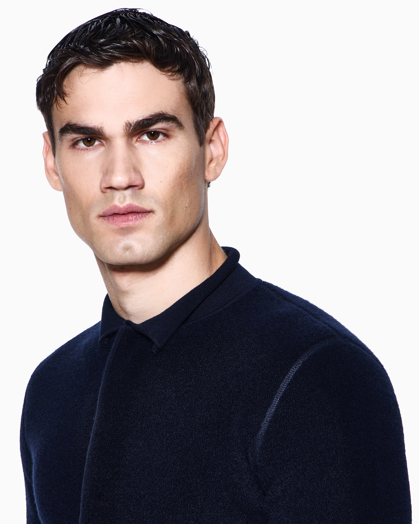 ニットポロシャツ スライドする 4