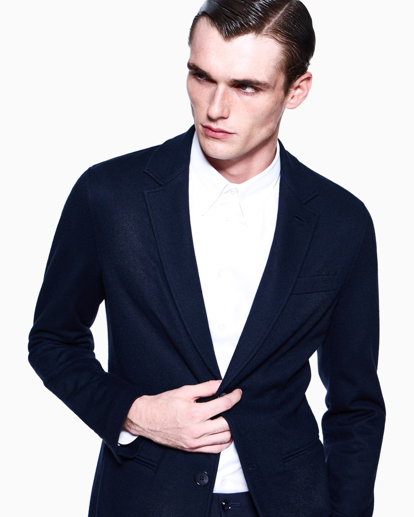 Icon single-breasted jacket in pure cashmere jersey cloth Slide 4