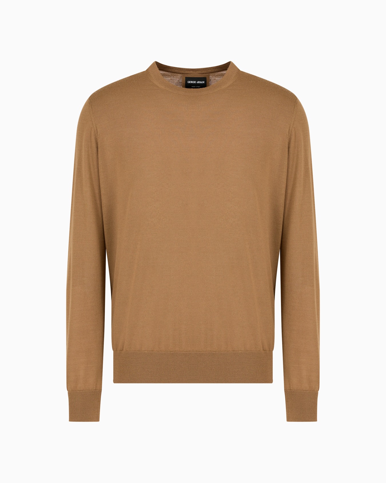 Jersey de lana virgen con cuello redondo Diapositiva 0