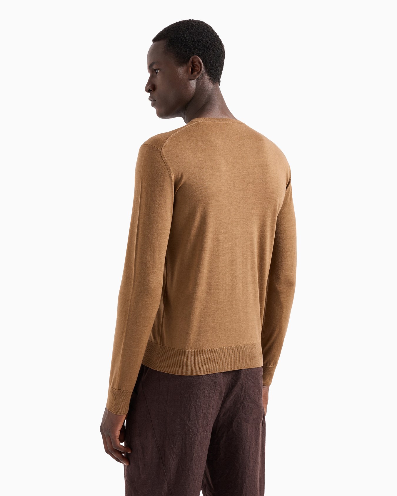 Jersey de lana virgen con cuello redondo Diapositiva 3