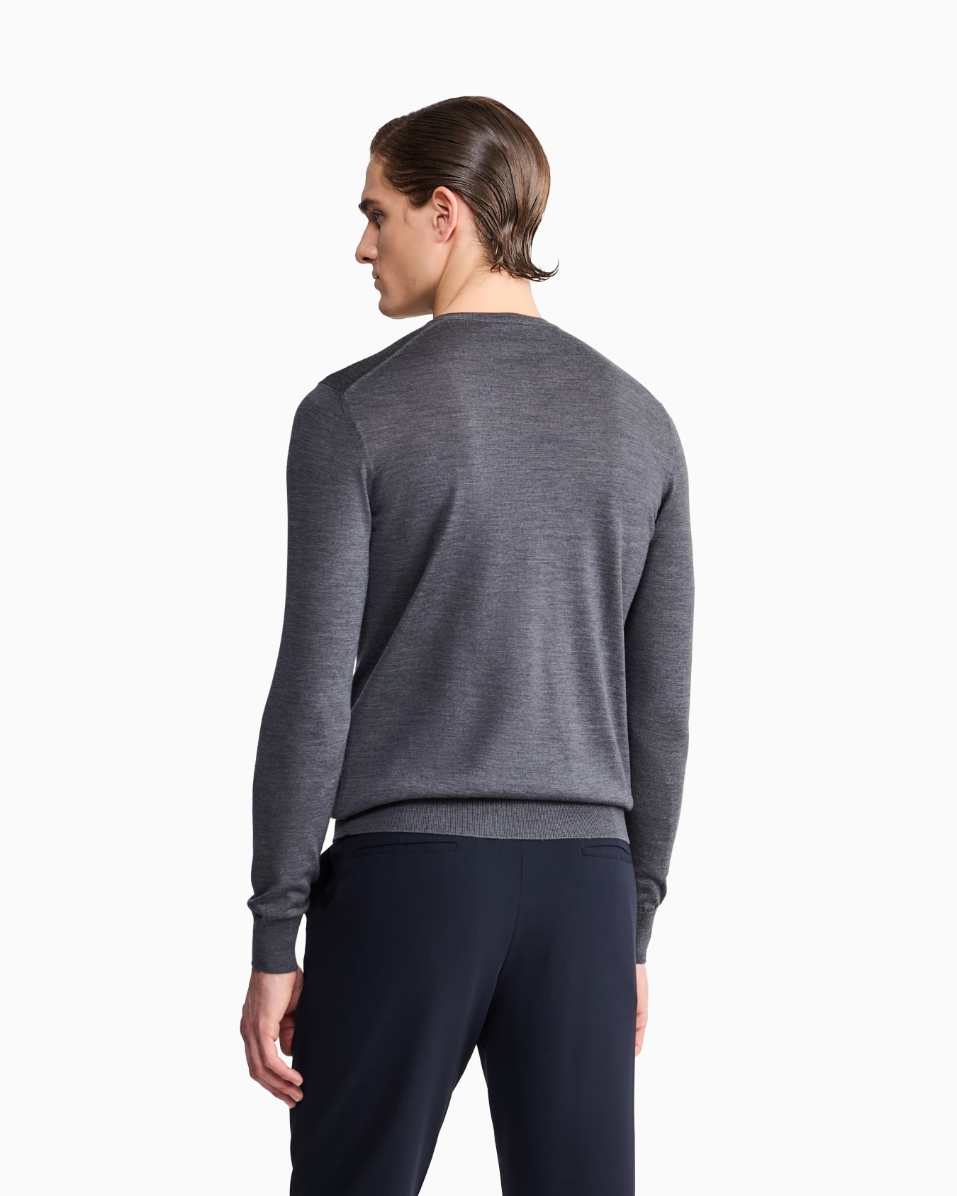 Virgin-wool, crew-neck jumper Slide 5