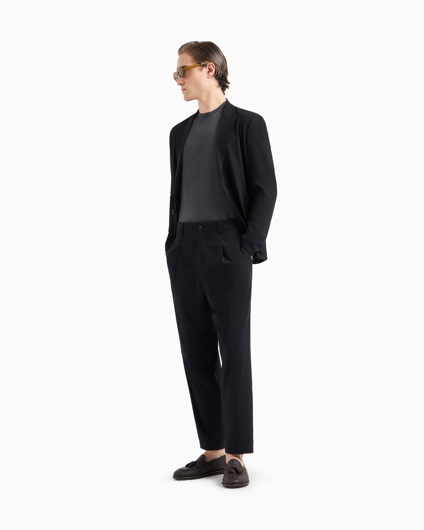 Virgin-wool, crew-neck jumper Slide 1
