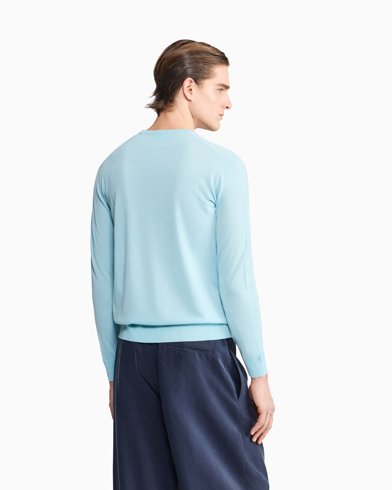 Virgin-wool, crew-neck jumper Slide 2