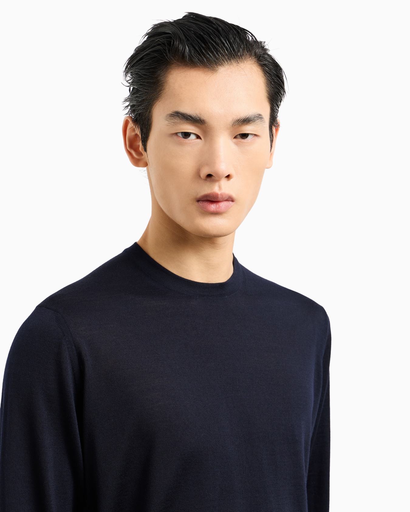 Virgin-wool, crew-neck jumper Slide 4