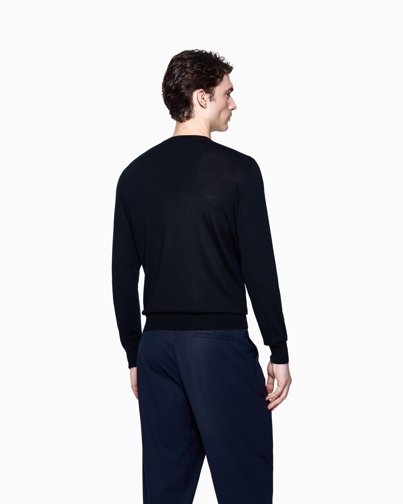 Virgin-wool, crew-neck jumper Slide 2