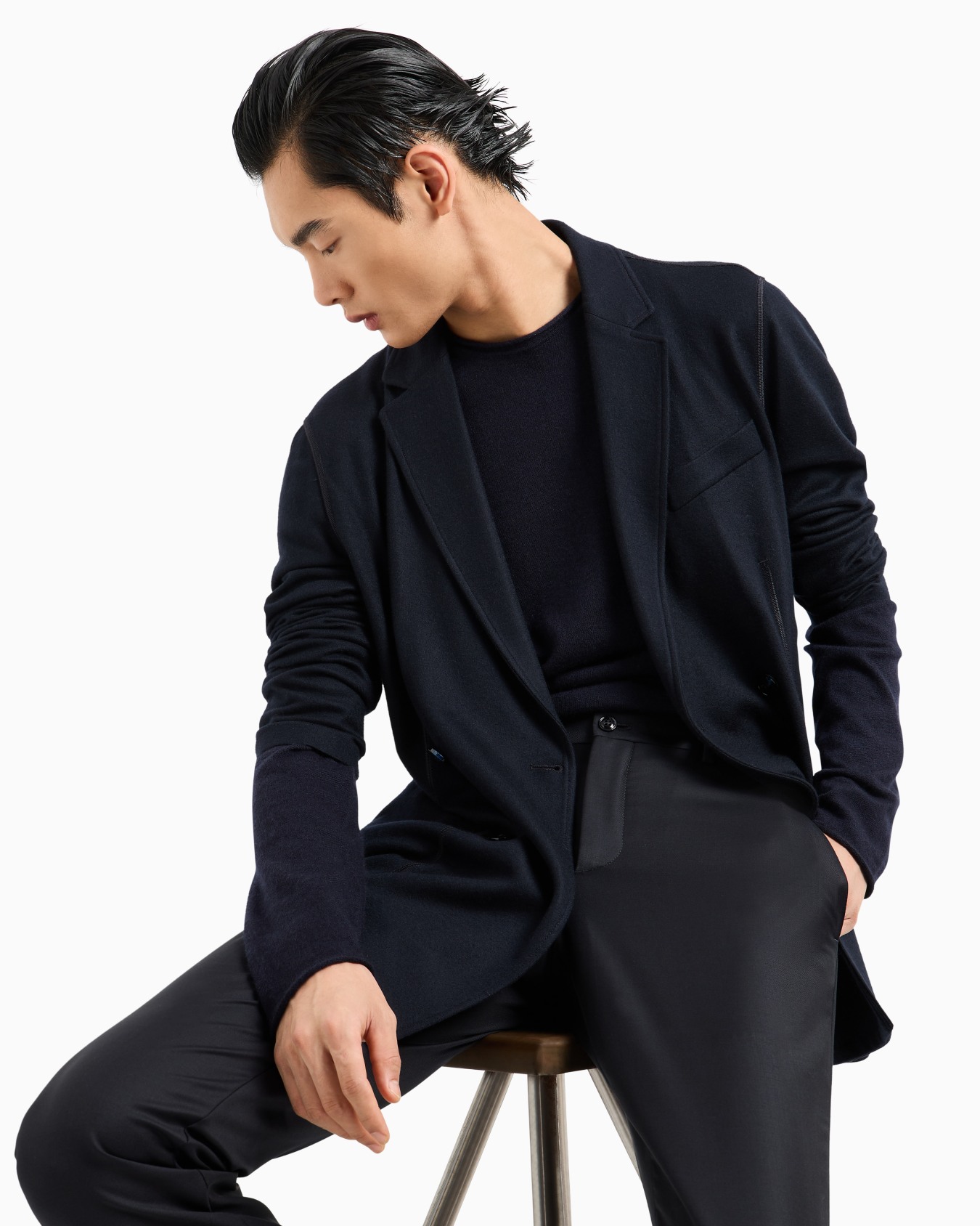 Icon cashmere interlock crew-neck jumper Slide 5