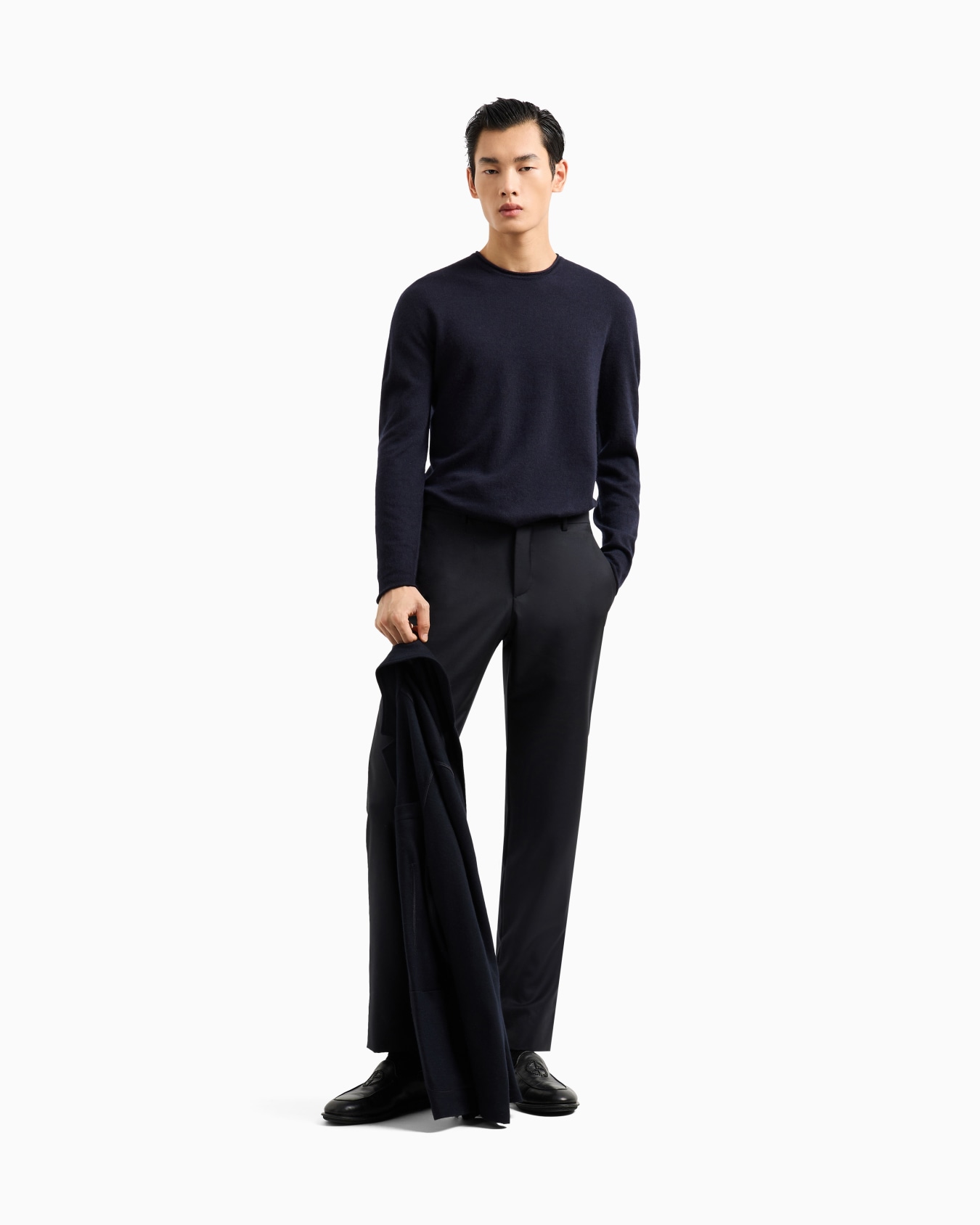 Icon cashmere interlock crew-neck jumper Slide 1