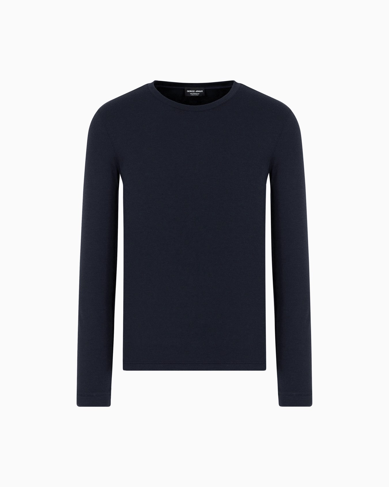 Pull à col rond en interlock de pur cachemire Diapositive 0