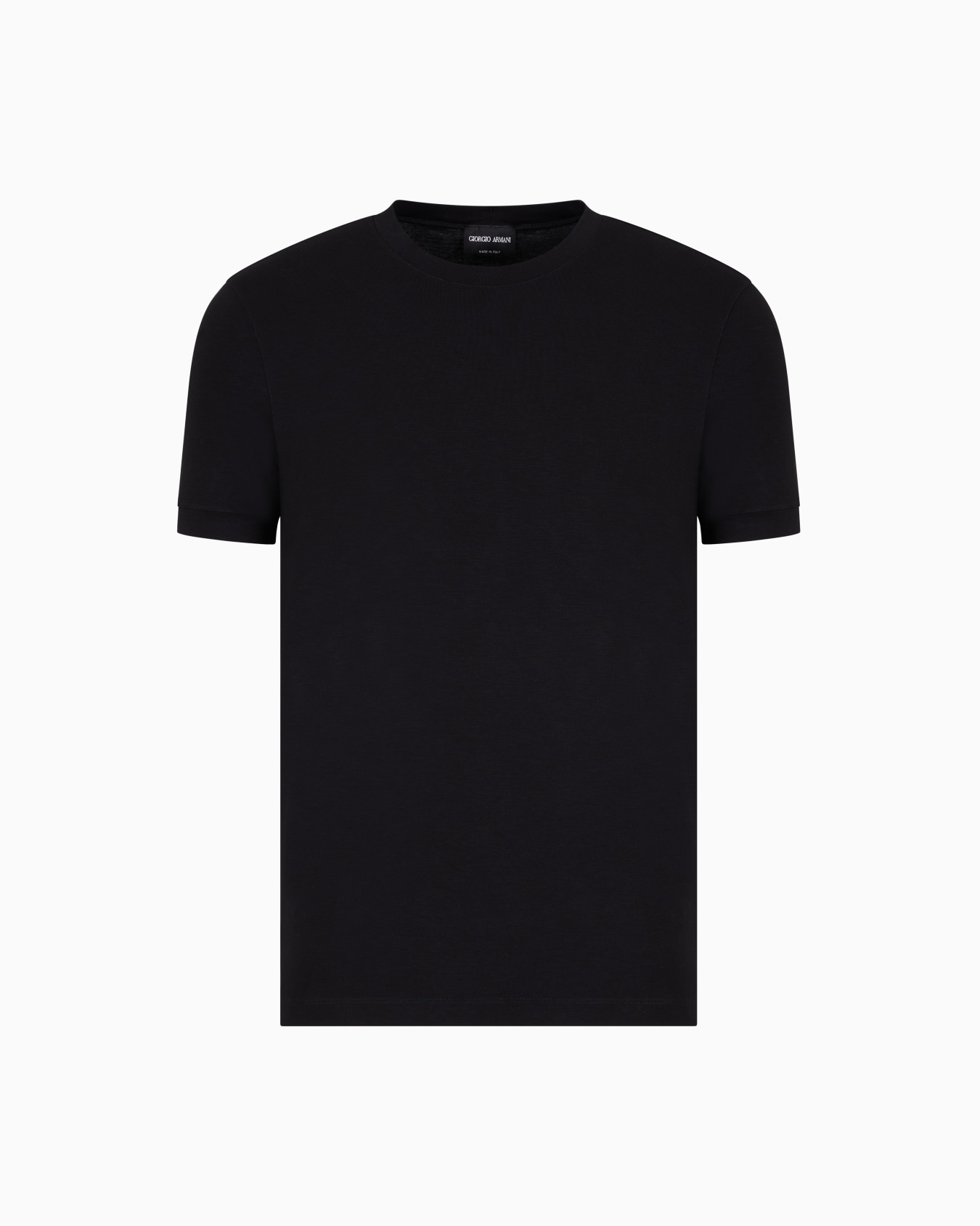 クルーネック半袖Tシャツ ストレッチビスコースジャージー スライドする 0