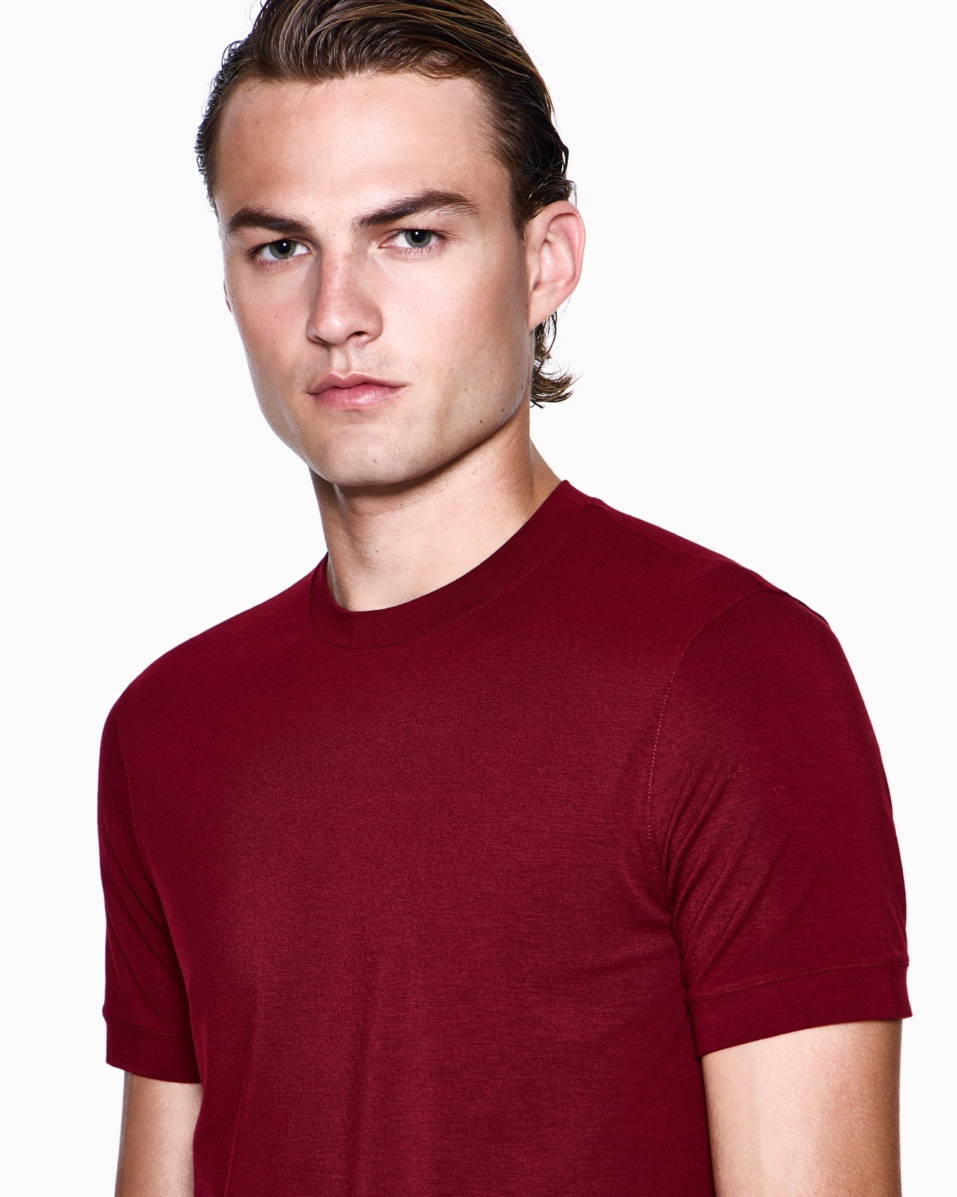 T-shirt girocollo in jersey di viscosa stretch ASV Slide 4