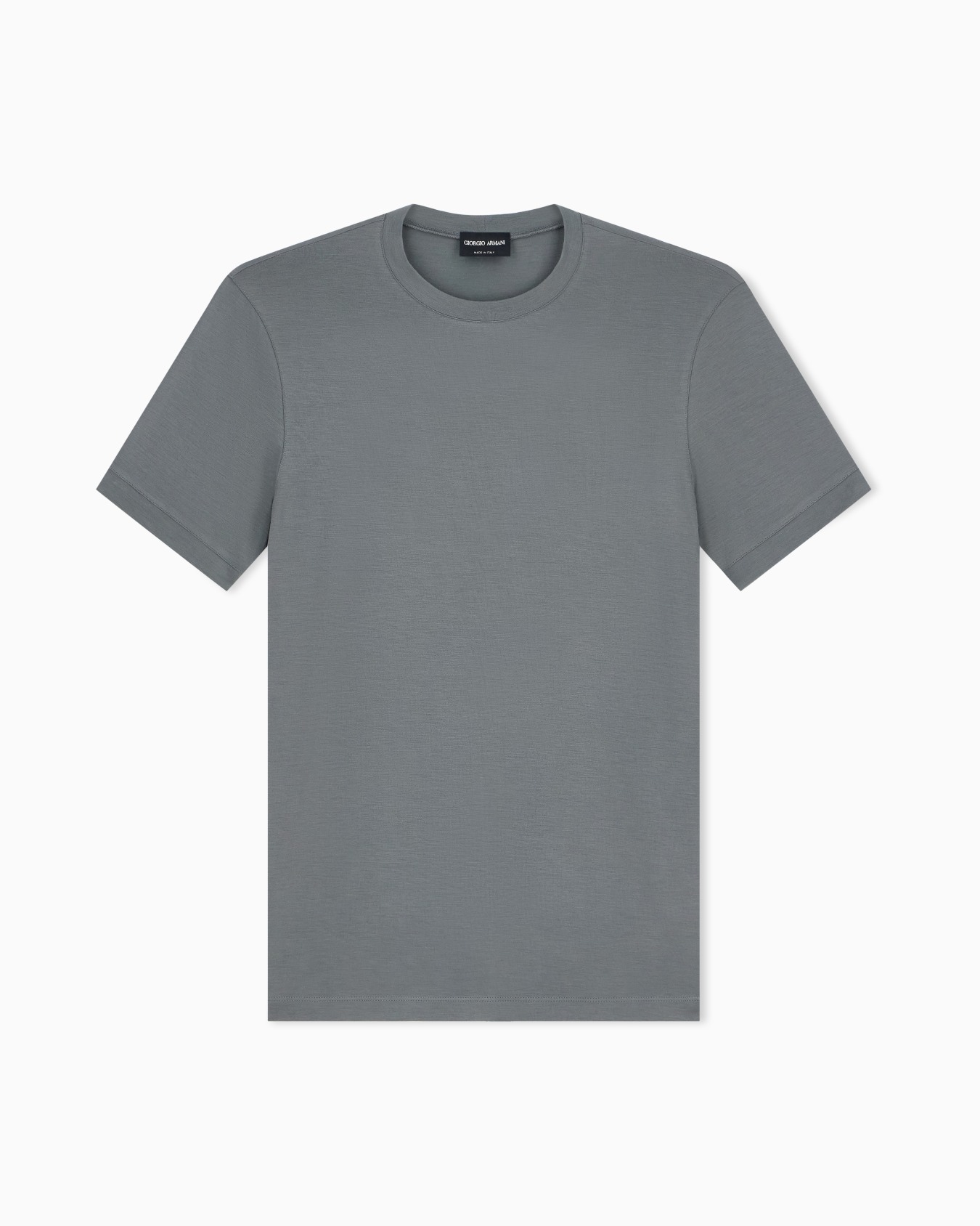  crew-neck T-shirt in stretch viscose jersey Slide 0